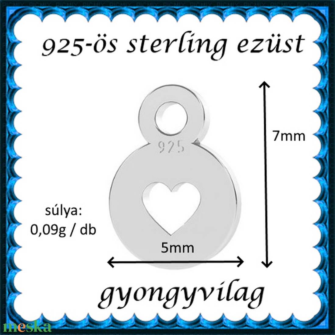 925-ös ezüst kapocs vég ELK KV 06 - kellékek & szerszámok - gyöngy, ékszerkellék - egyéb alkatrész - Meska.hu