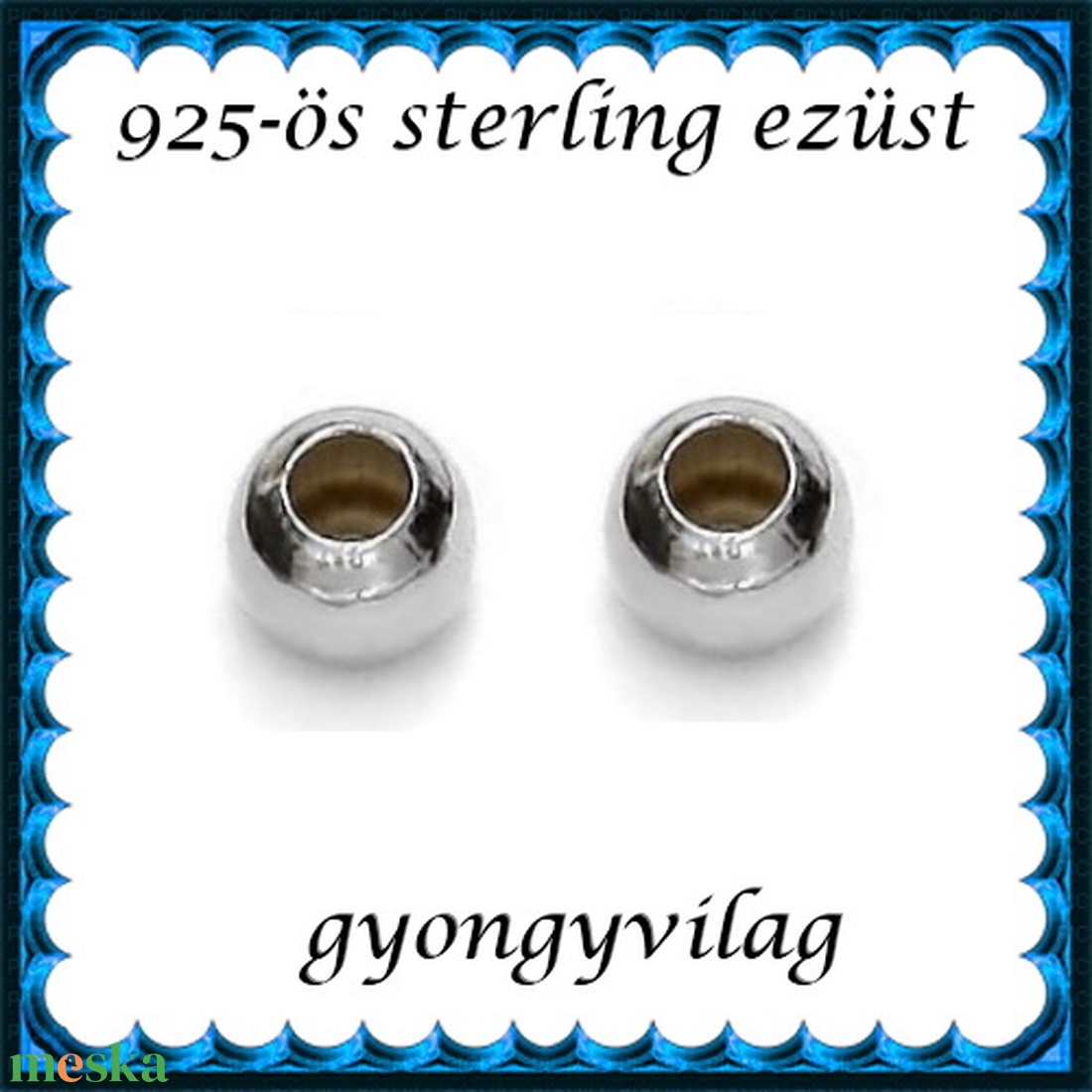 925-ös sterling ezüst ékszerkellék: köztes / gyöngy / dísz  EKÖ 10-5   2db/csomag - kellékek & szerszámok - gyöngy, ékszerkellék - fém köztesek - Meska.hu