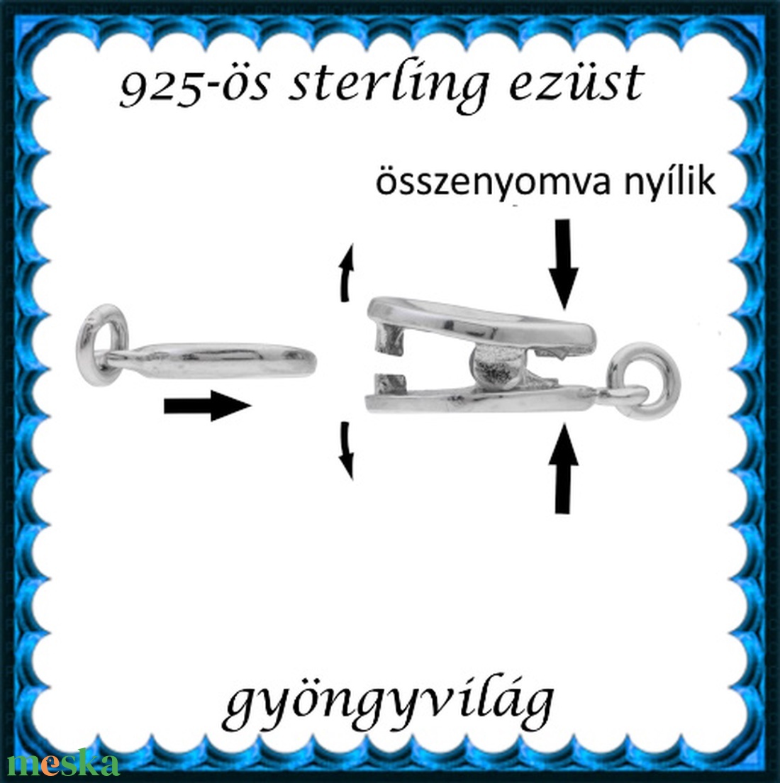 925-ös sterling ezüst ékszerkellék: lánckalocs ELK 1s 43r - kellékek & szerszámok - gyöngy, ékszerkellék - egyéb alkatrész - Meska.hu