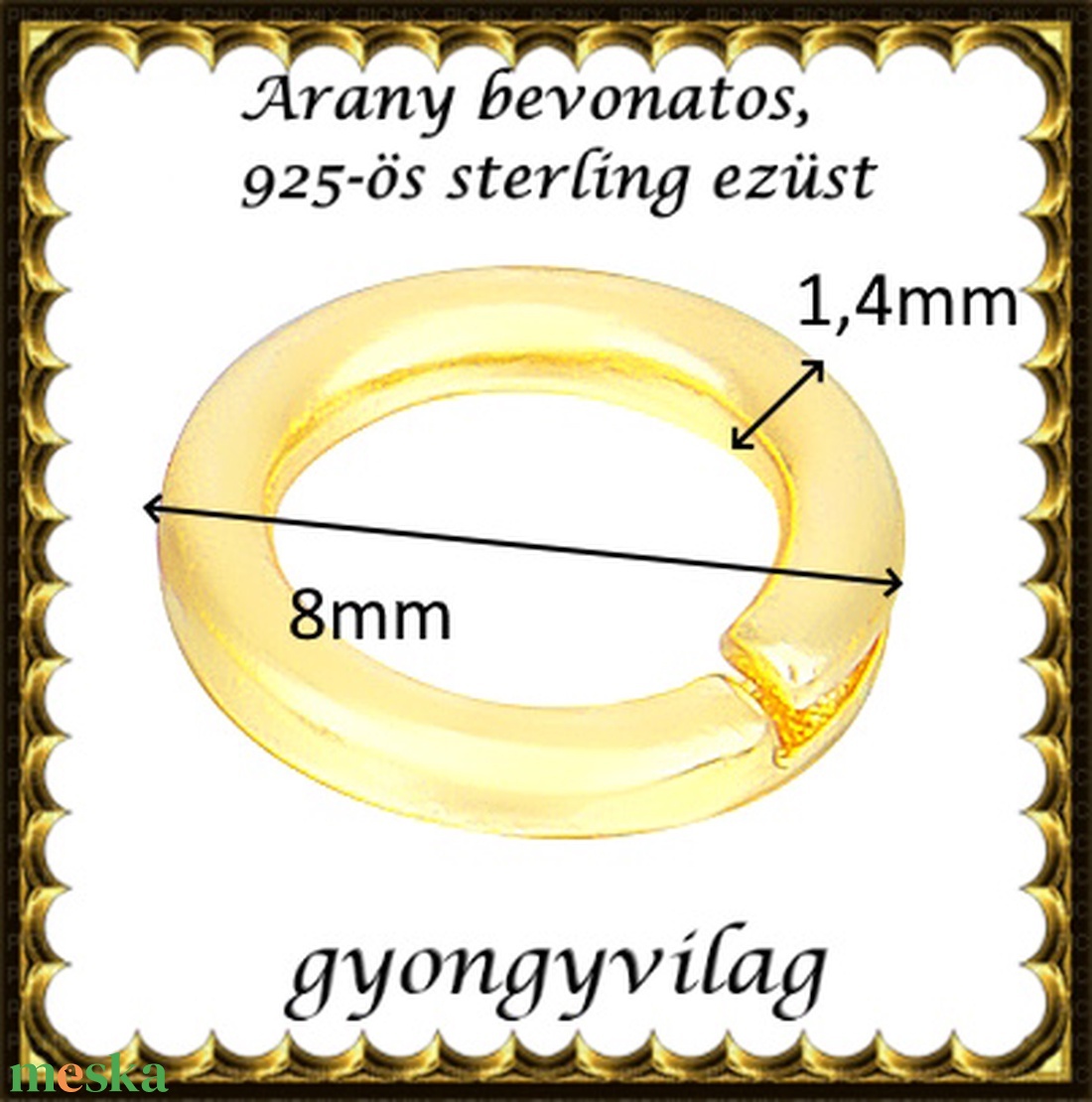 925-ös sterling ezüst ékszerkellék: karika nyitott,zárható ESZK NY-Z 8g  1db/cs - kellékek & szerszámok - gyöngy, ékszerkellék - egyéb alkatrész - Meska.hu