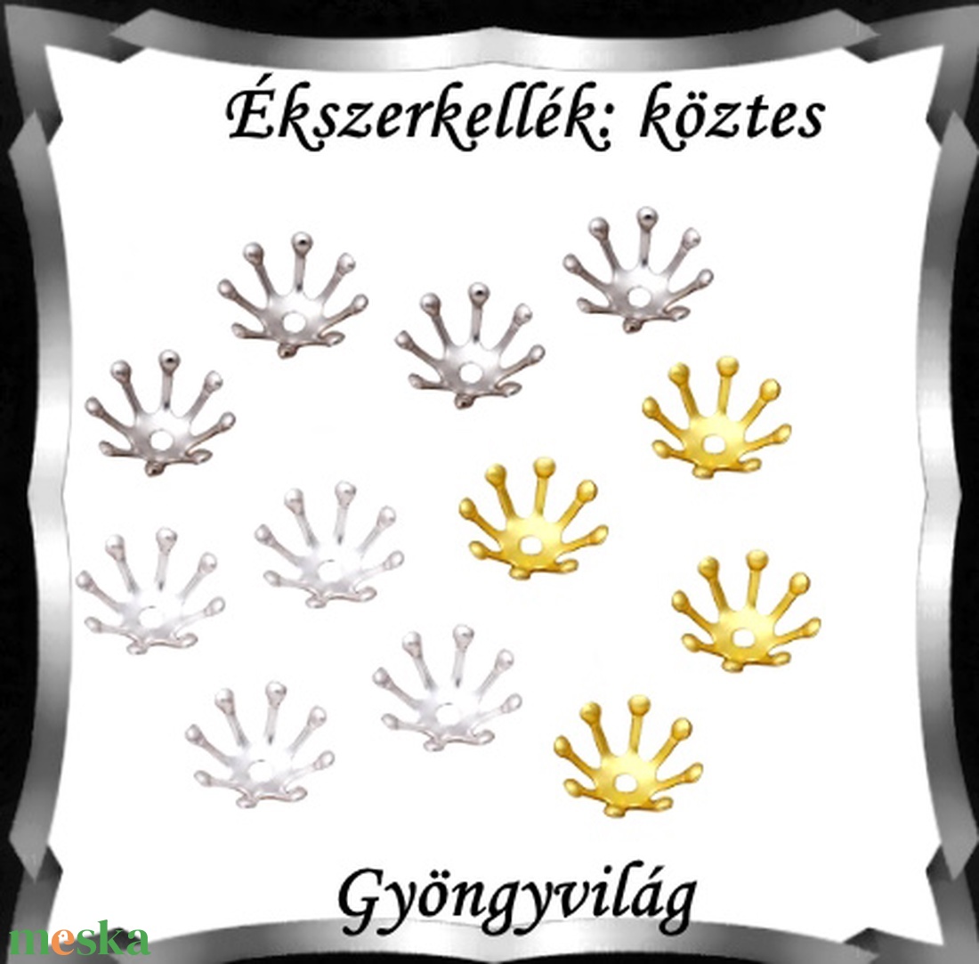 Ékszerkellék: köztes / díszítőelem / gyöngy BKÖ 1S 48-1 20db/csomag - kellékek & szerszámok - gyöngy, ékszerkellék - fém köztesek - Meska.hu