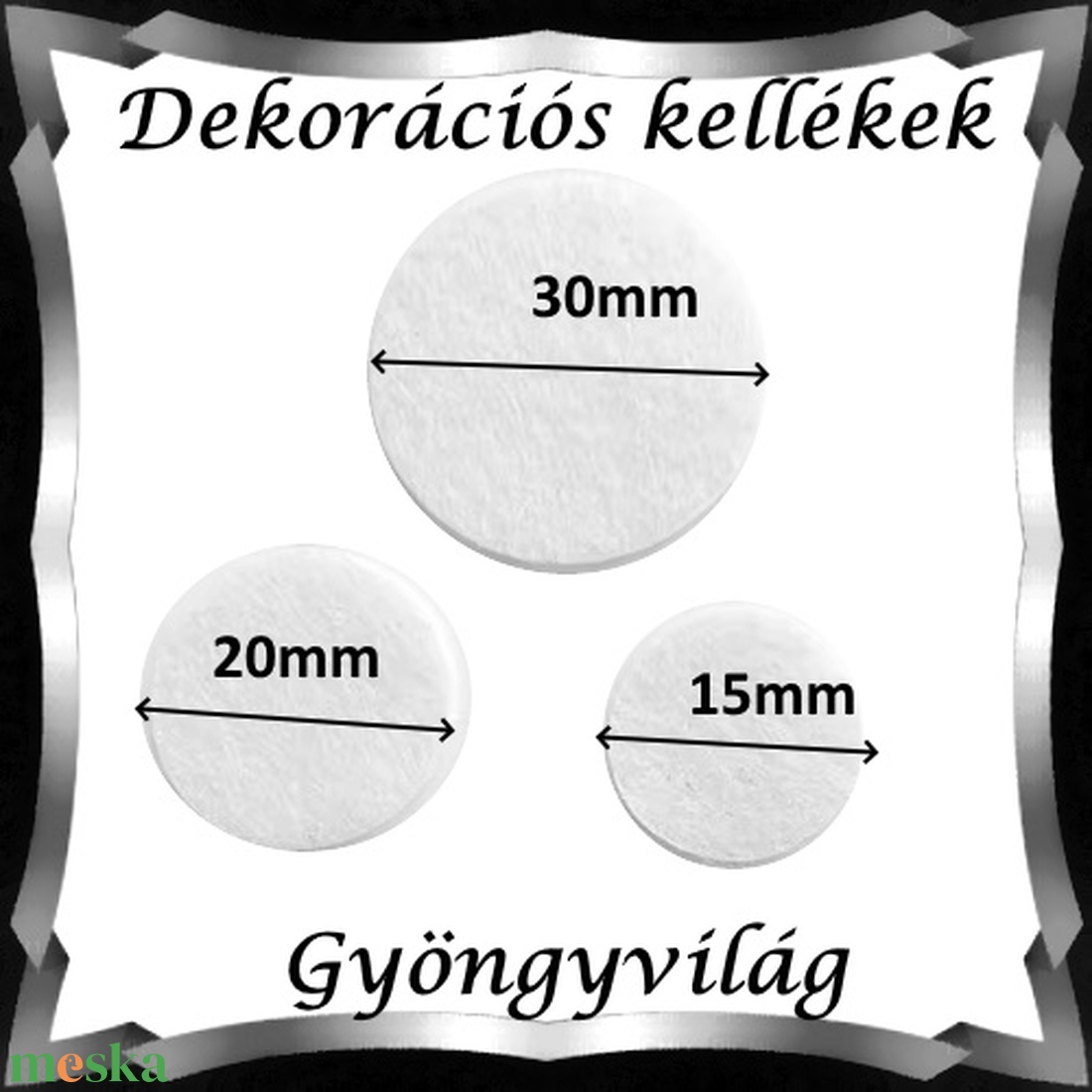 Dekorációs kellék: filc korong DEK-E 01 több méretben - kellékek & szerszámok - dekorációs kellékek - figurák - Meska.hu