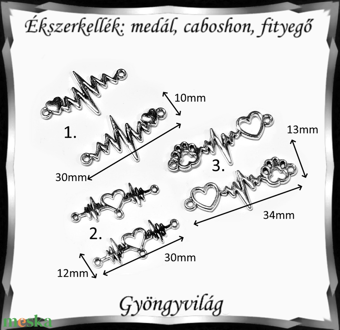 Ékszerkellék: medál, caboshon, fityegő BMCF-2-28 3db/cs több féle - kellékek & szerszámok - gyöngy, ékszerkellék - fém köztesek - Meska.hu