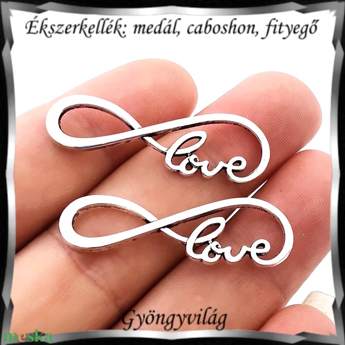 Ékszerkellék: medál, caboshon, fityegő BMCF-2-03  2db/csomag - diy (csináld magad) - egységcsomag - Meska.hu