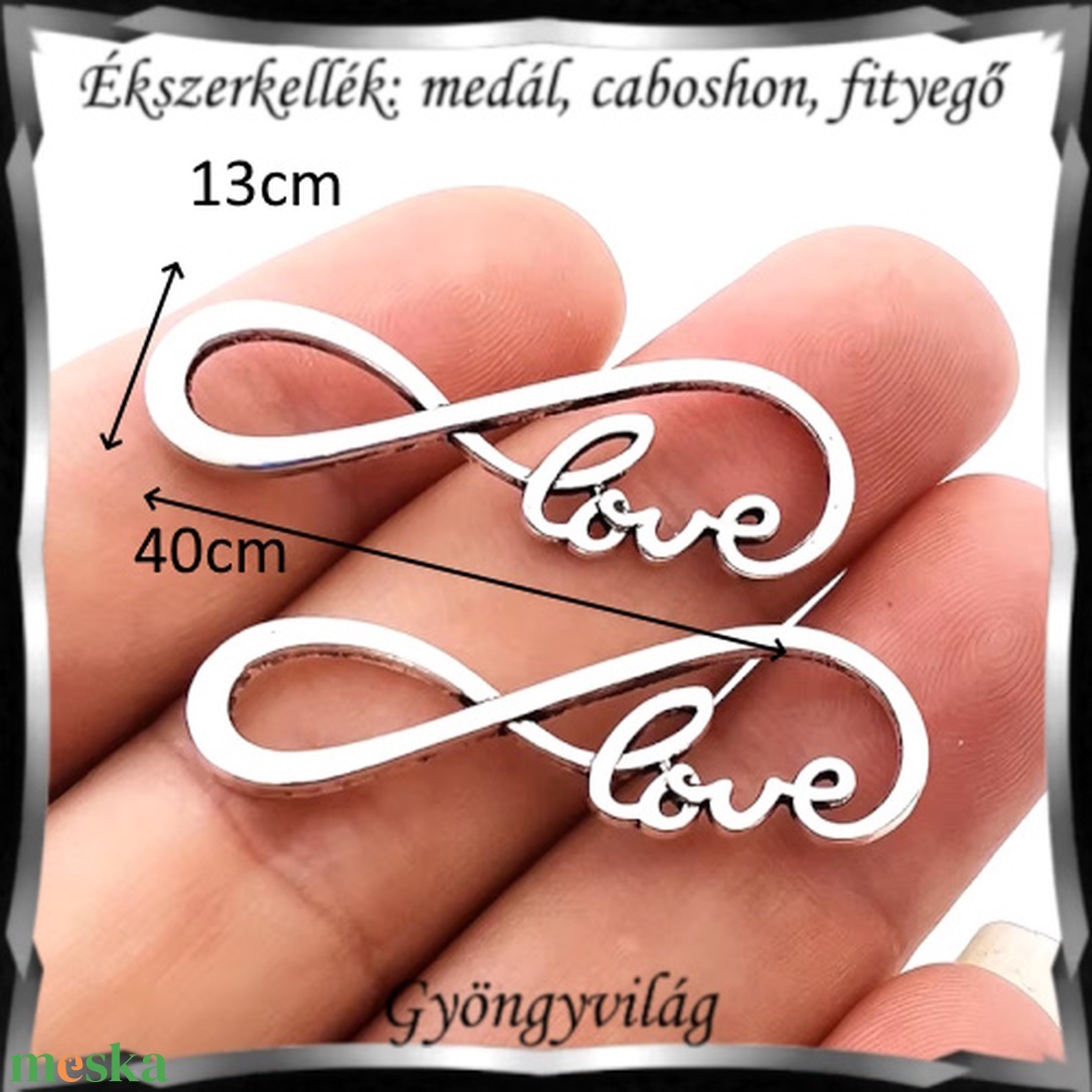 Ékszerkellék: medál, caboshon, fityegő BMCF-2-03  2db/csomag - diy (csináld magad) - egységcsomag - Meska.hu