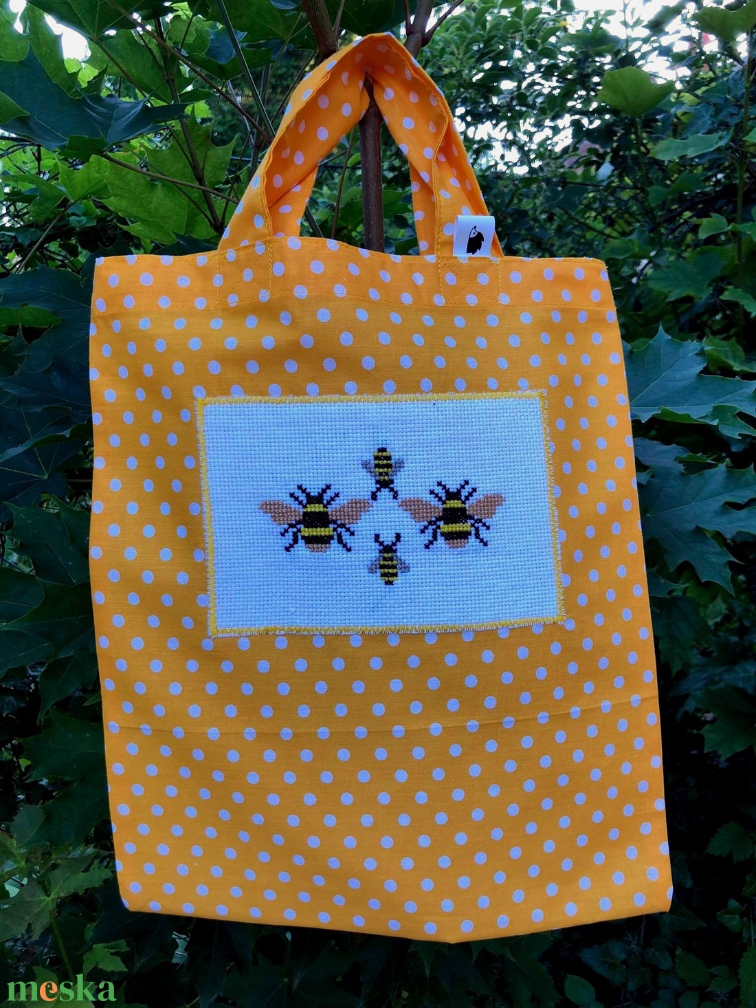 HAPPY BEE. Méhecskés shopper. - táska & tok - bevásárlás & shopper táska - shopper, textiltáska, szatyor - Meska.hu