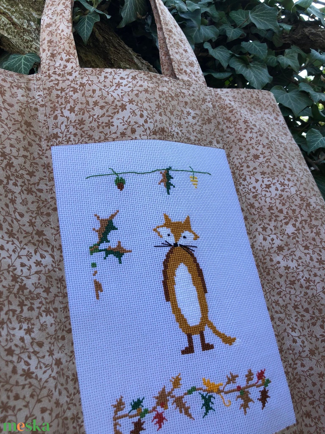 THE FOX. Rókás premium shopper. - táska & tok - bevásárlás & shopper táska - shopper, textiltáska, szatyor - Meska.hu