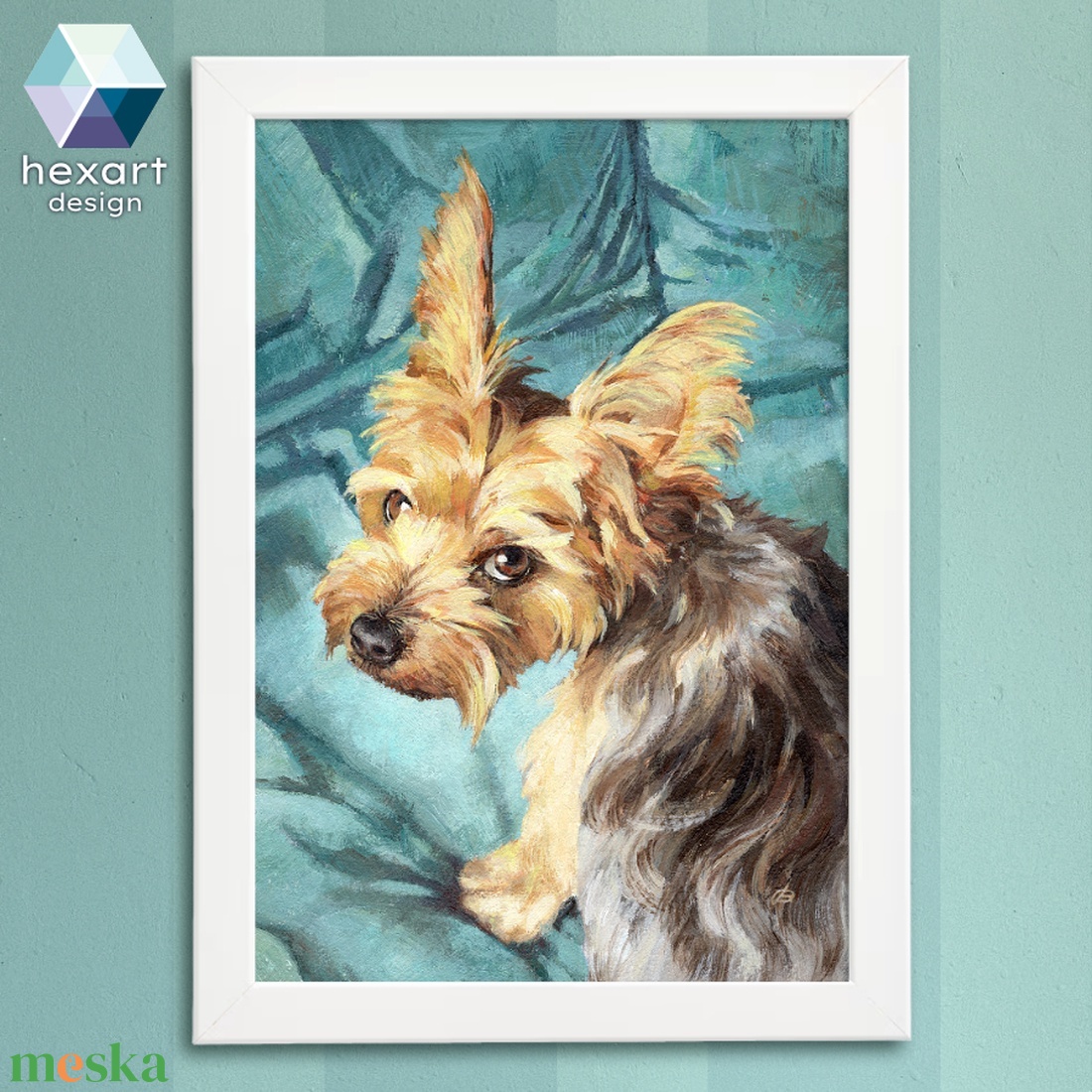 Yorkie portré 01 - nyomat / Yorkshire terrier - művészet - grafika & illusztráció - művészi nyomat - Meska.hu