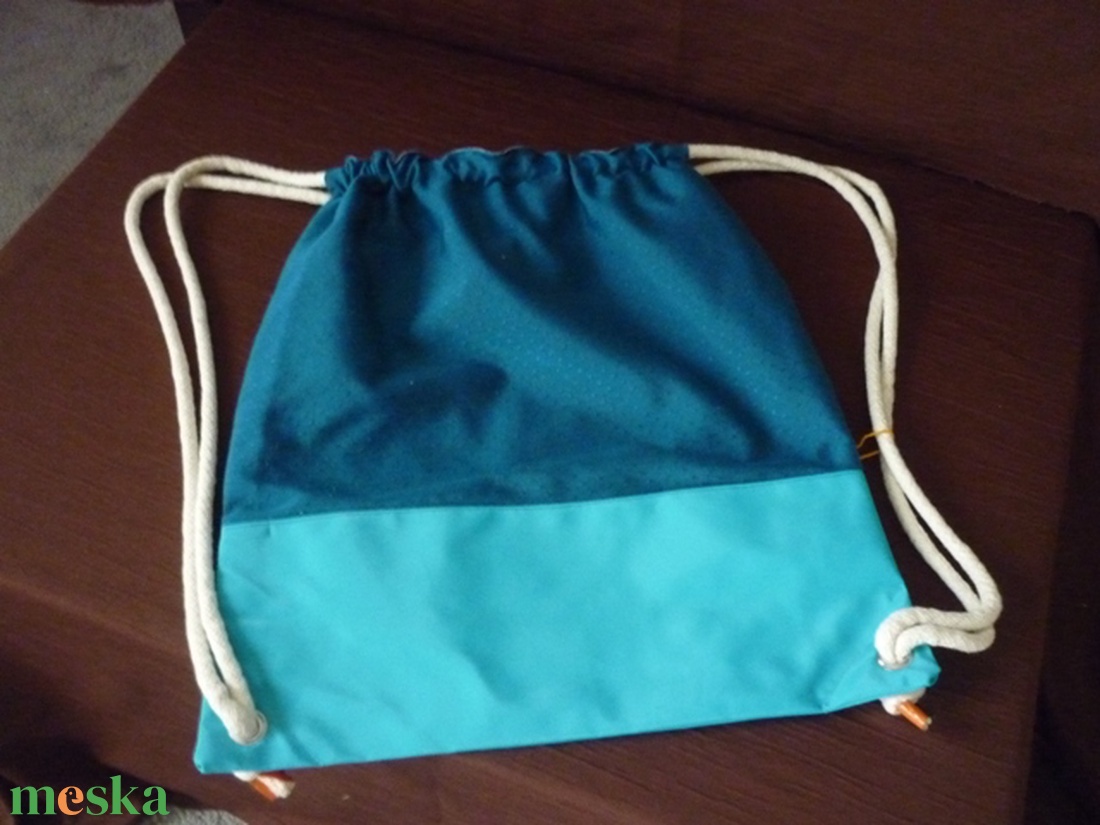 GYM BAG - türkiz - táska & tok - hátizsák - tornazsák, gymbag - Meska.hu