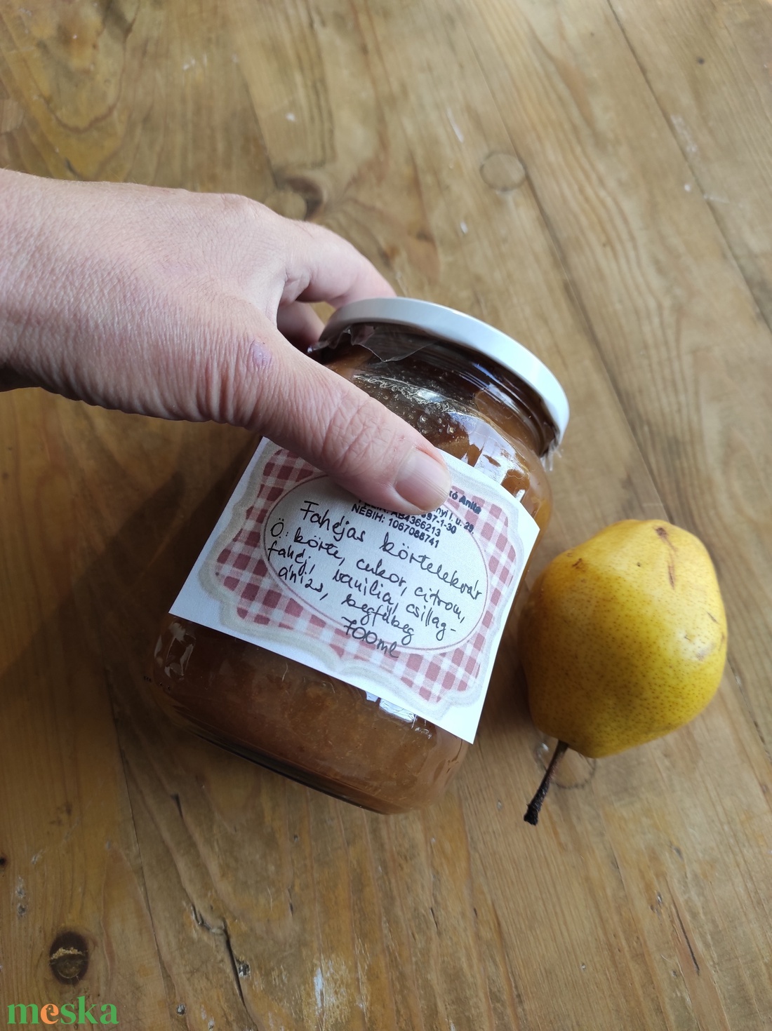 Fahéjas körte lekvár téli körtéből 700 ml - nagy üveges - élelmiszer - lekvár - Meska.hu