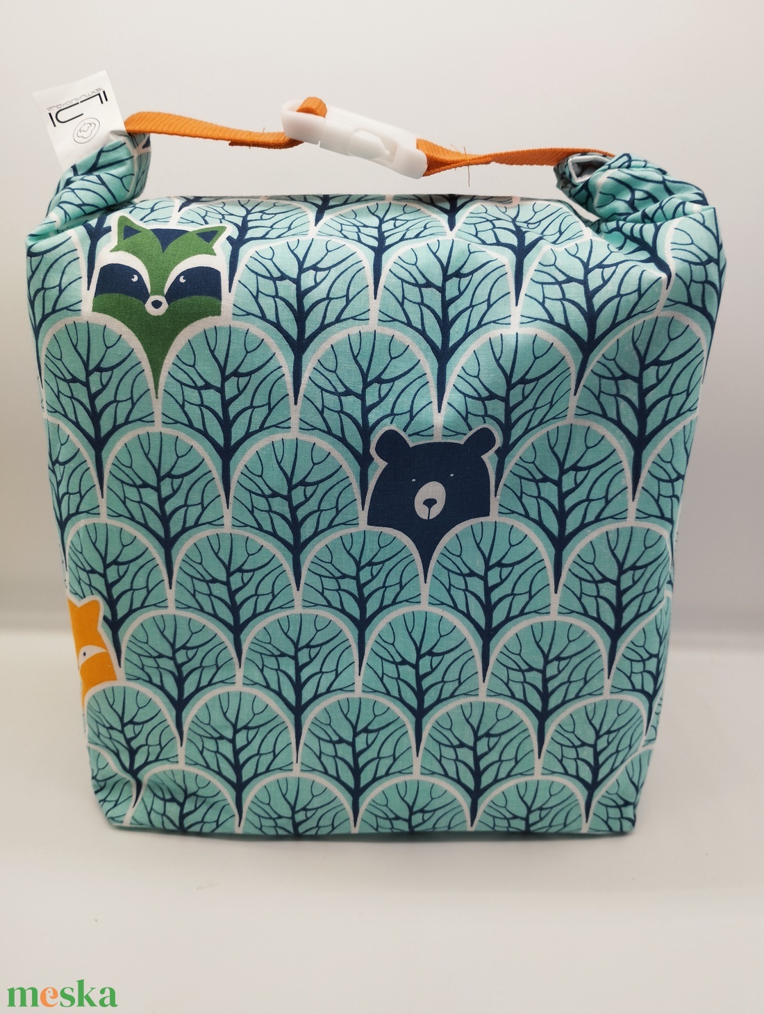 Uzsonnás táska - Rolltop lunch bag - zero waste - táska & tok - uzsonna- & ebéd tartó - ebéd tasak, doboz - Meska.hu