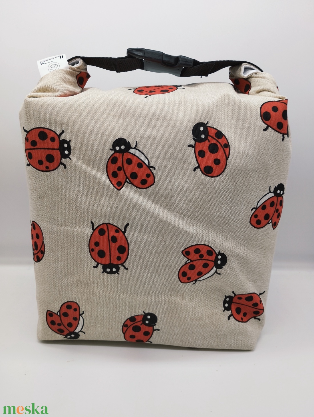 Uzsonnás táska - Rolltop lunch bag - zero waste - táska & tok - uzsonna- & ebéd tartó - ebéd tasak, doboz - Meska.hu