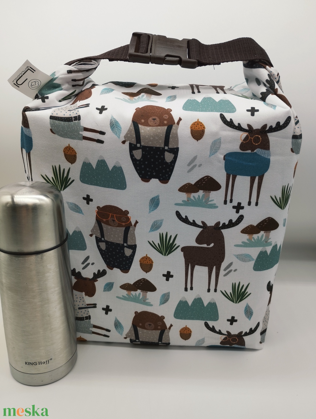 Uzsonnás táska - Rolltop lunch bag - zero waste - táska & tok - uzsonna- & ebéd tartó - ebéd tasak, doboz - Meska.hu