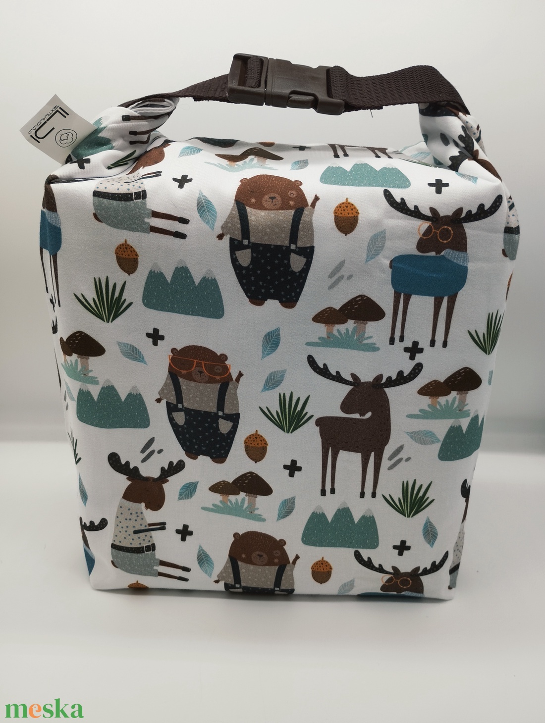 Uzsonnás táska - Rolltop lunch bag - zero waste - táska & tok - uzsonna- & ebéd tartó - ebéd tasak, doboz - Meska.hu