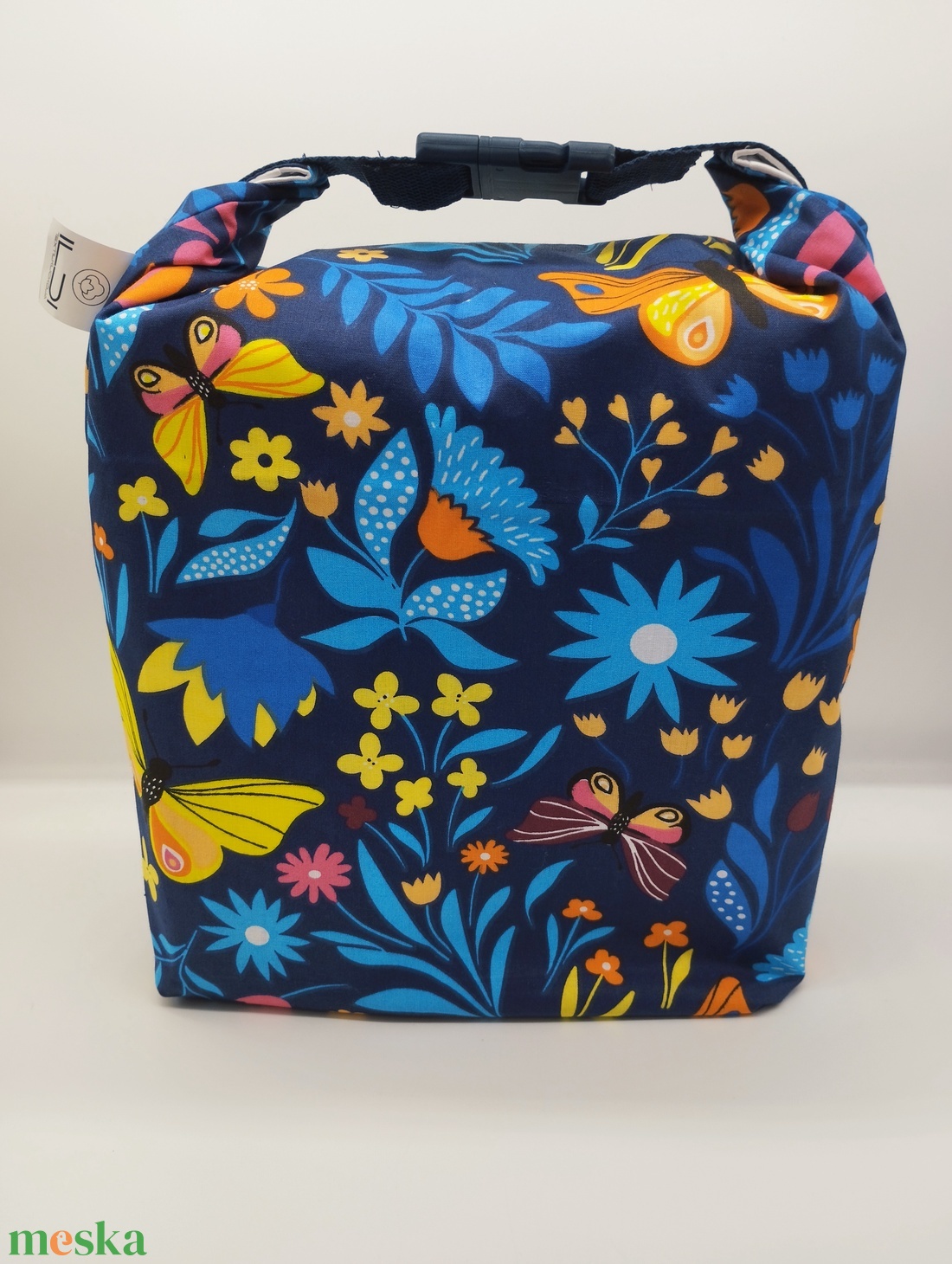 Uzsonnás táska - Rolltop lunch bag - zero waste - táska & tok - uzsonna- & ebéd tartó - ebéd tasak, doboz - Meska.hu