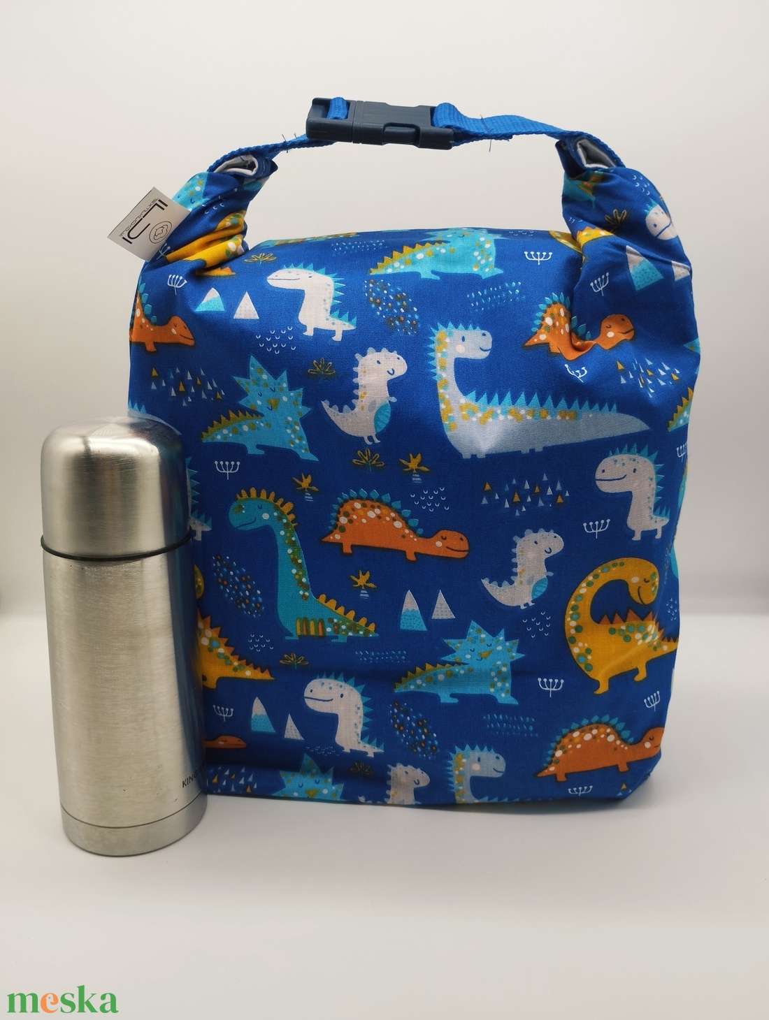 Uzsonnás táska - Rolltop lunch bag - zero waste - táska & tok - uzsonna- & ebéd tartó - ebéd tasak, doboz - Meska.hu