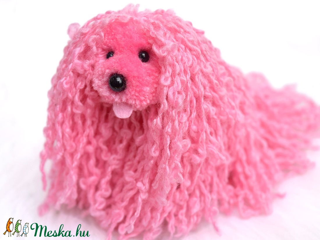 Pink puli - játék & sport - plüssállat & játékfigura - kutya - Meska.hu