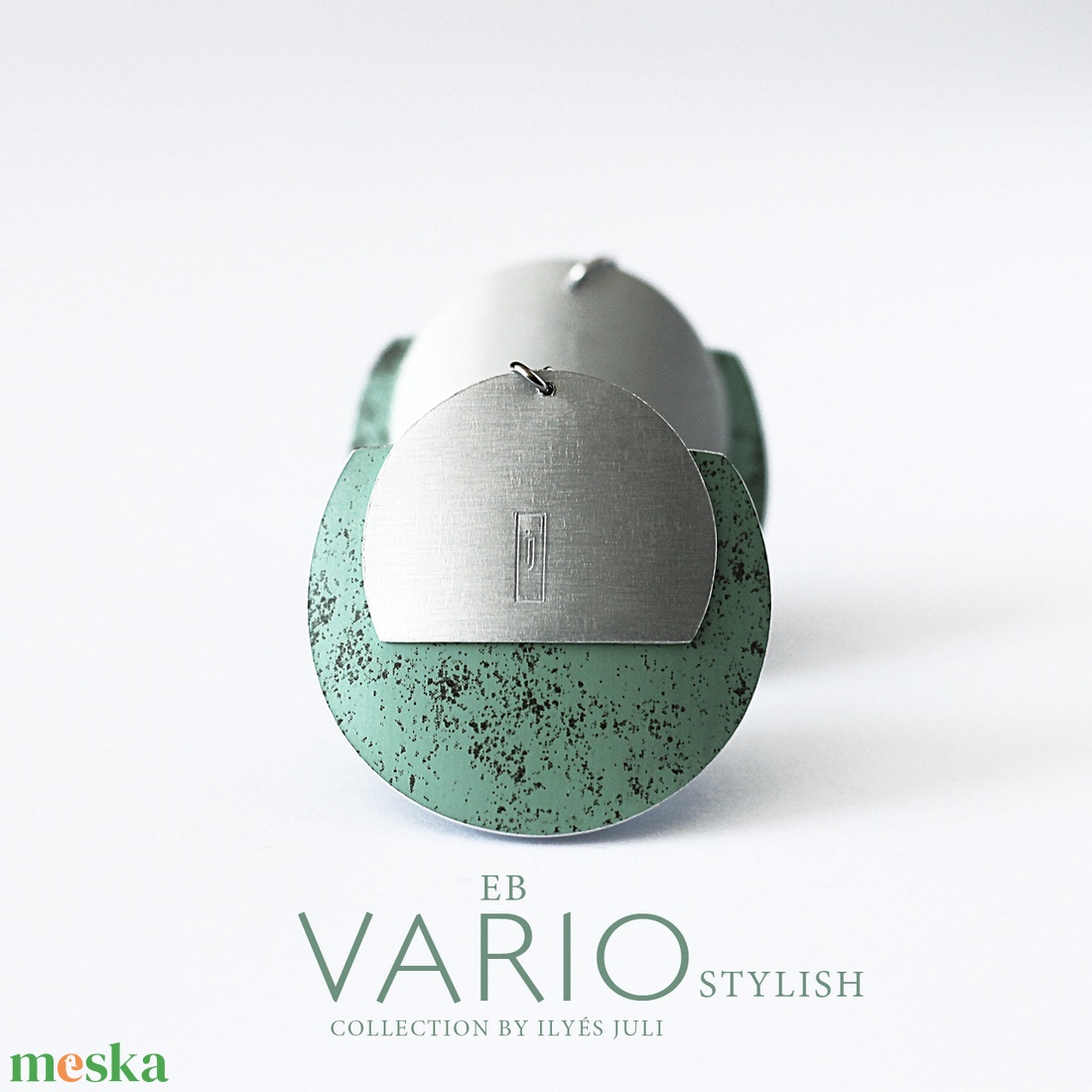 EB VARIO STYLISH Rustic Green fülbevaló  - ékszer - fülbevaló - lógó fülbevaló - Meska.hu