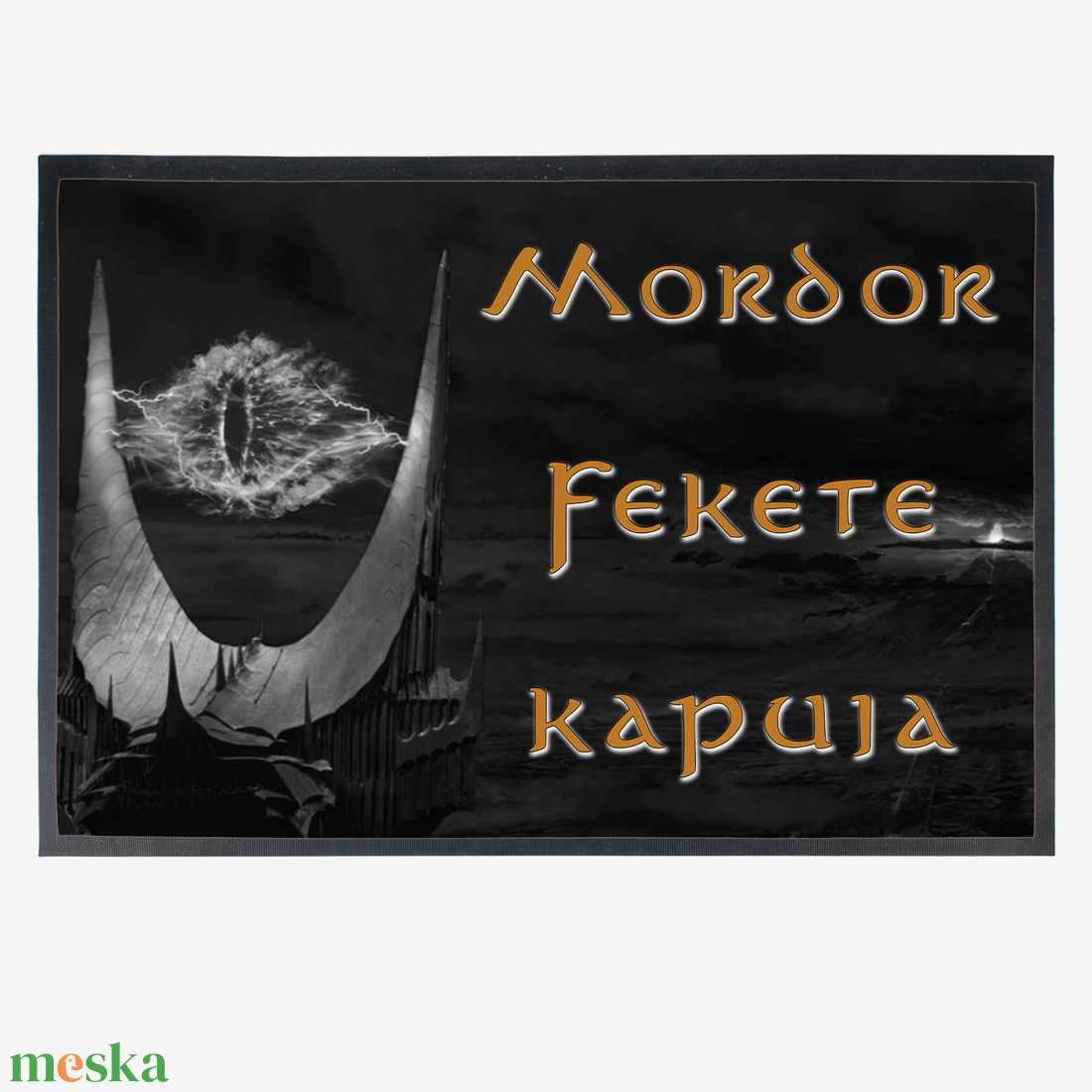 Mordor fekete kapuja lábtörlő  - otthon & lakás - lakástextil - lábtörlő - Meska.hu