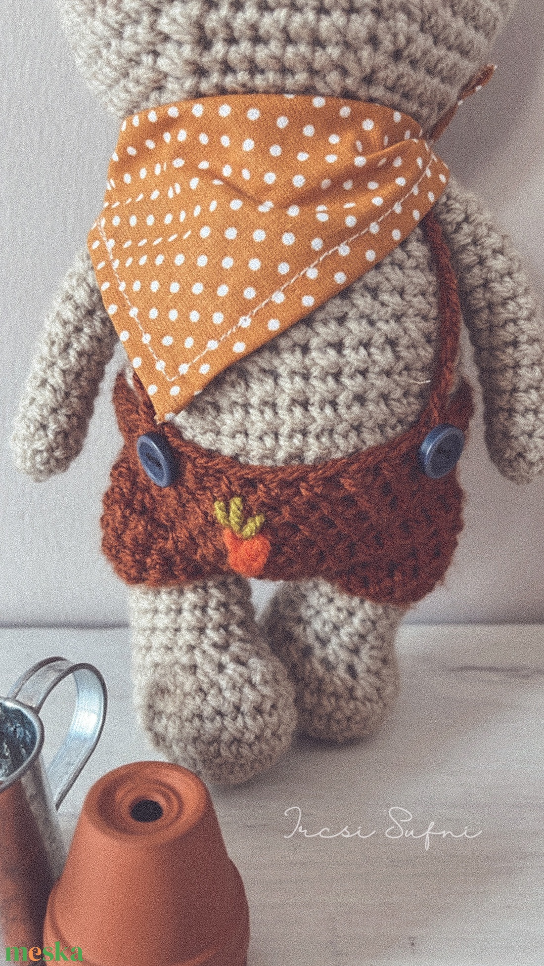 Pocak a kiskertész  / horgolt nyuszi - amigurumi - játék & sport - plüssállat & játékfigura - nyuszi - Meska.hu