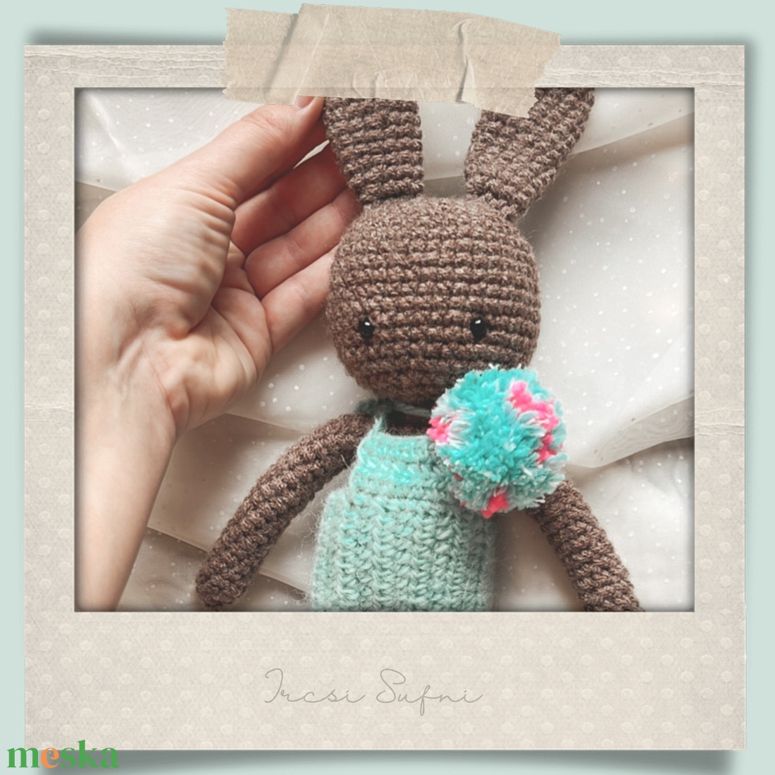 Lili a tündéri kisnyuszi / horgolt - amigurumi - játék & sport - plüssállat & játékfigura - nyuszi - Meska.hu