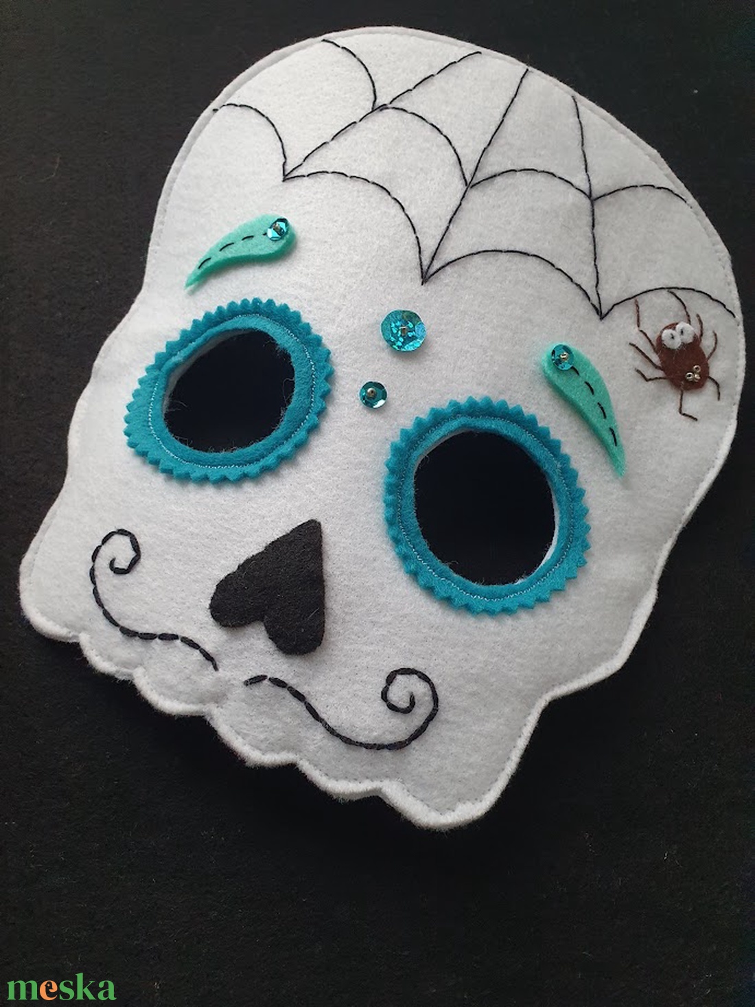 Sugar skull cukorkoponya álarc- RENDELHETŐ! - otthon & életmód - dekoráció - halloween - halloweeni jelmez és kiegészítők - Meska.hu