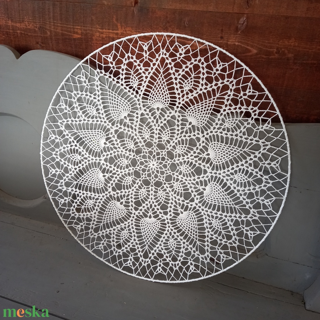 Horgolt mandala (60 cm) - otthon & életmód - dekoráció - spiritualitás - mandala - Meska.hu