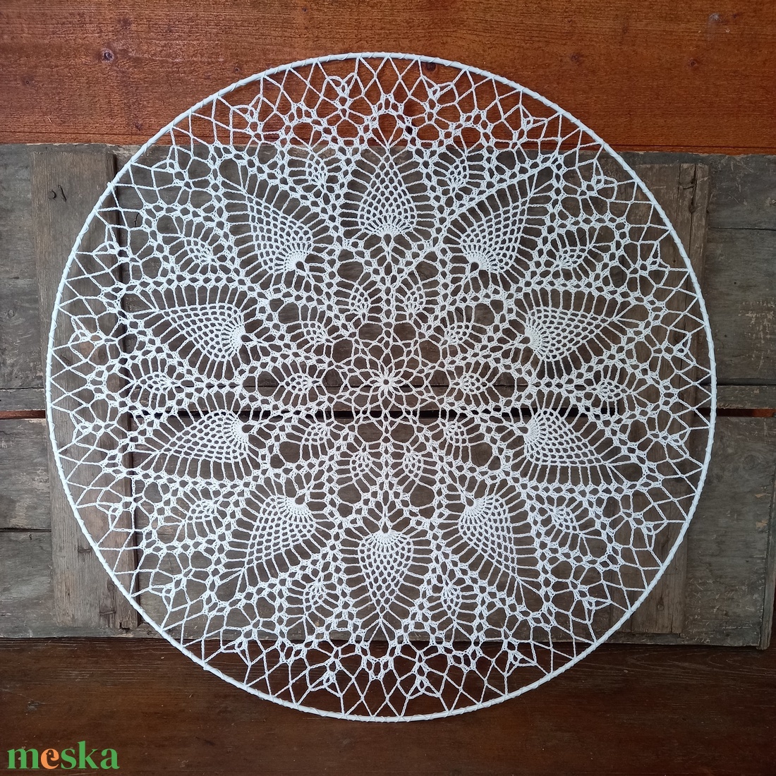 Horgolt mandala (60 cm) - otthon & életmód - dekoráció - spiritualitás - mandala - Meska.hu