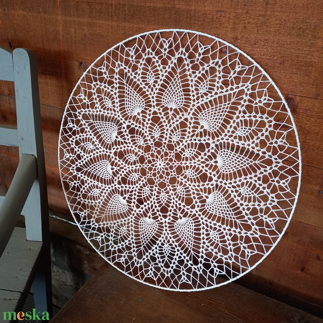 Horgolt mandala (60 cm) - otthon & életmód - dekoráció - spiritualitás - mandala - Meska.hu