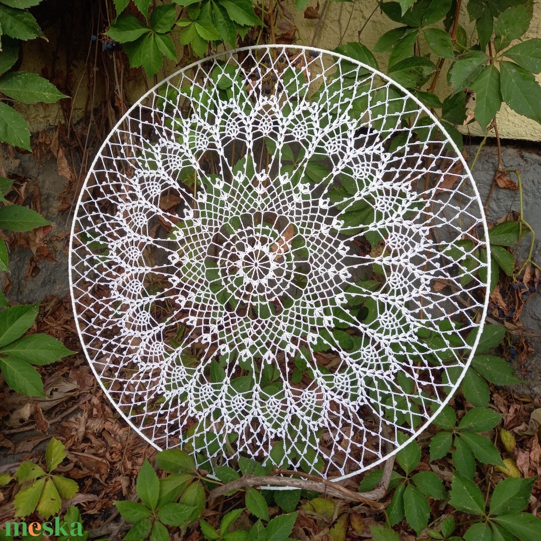 Horgolt mandala (60 cm) - otthon & életmód - dekoráció - spiritualitás - mandala - Meska.hu