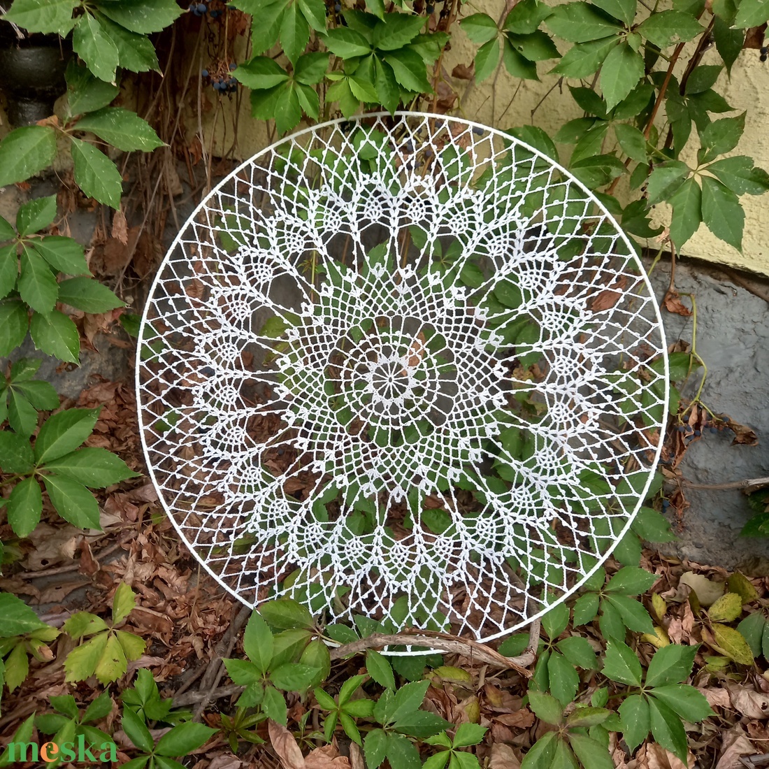 Horgolt mandala (60 cm) - otthon & életmód - dekoráció - spiritualitás - mandala - Meska.hu