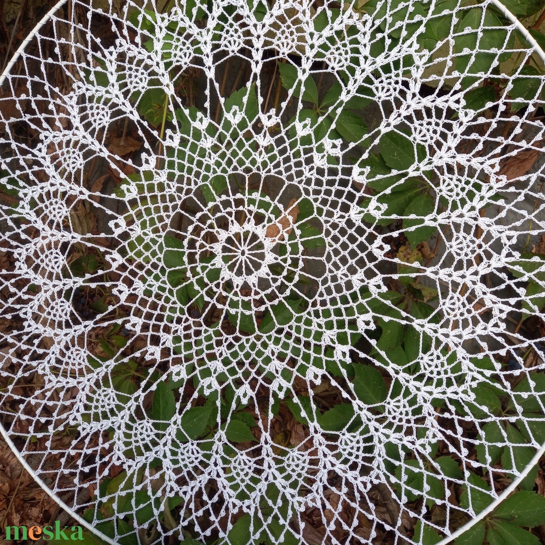 Horgolt mandala (60 cm) - otthon & életmód - dekoráció - spiritualitás - mandala - Meska.hu