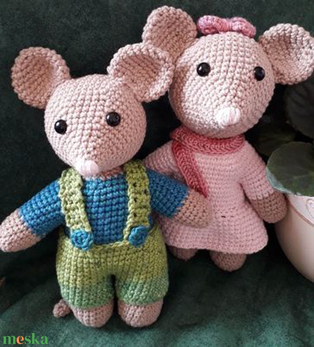 Boglárka egérke - horgolt (amigurumi) játék - játék & sport - plüssállat & játékfigura - egér - Meska.hu