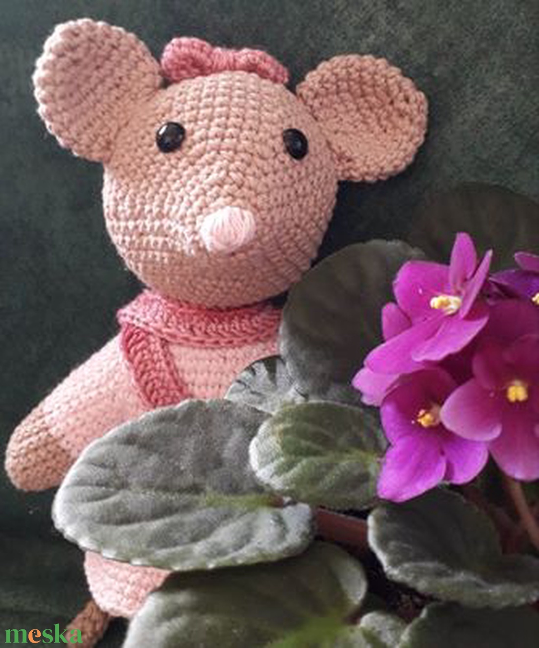 Boglárka egérke - horgolt (amigurumi) játék - játék & sport - plüssállat & játékfigura - egér - Meska.hu