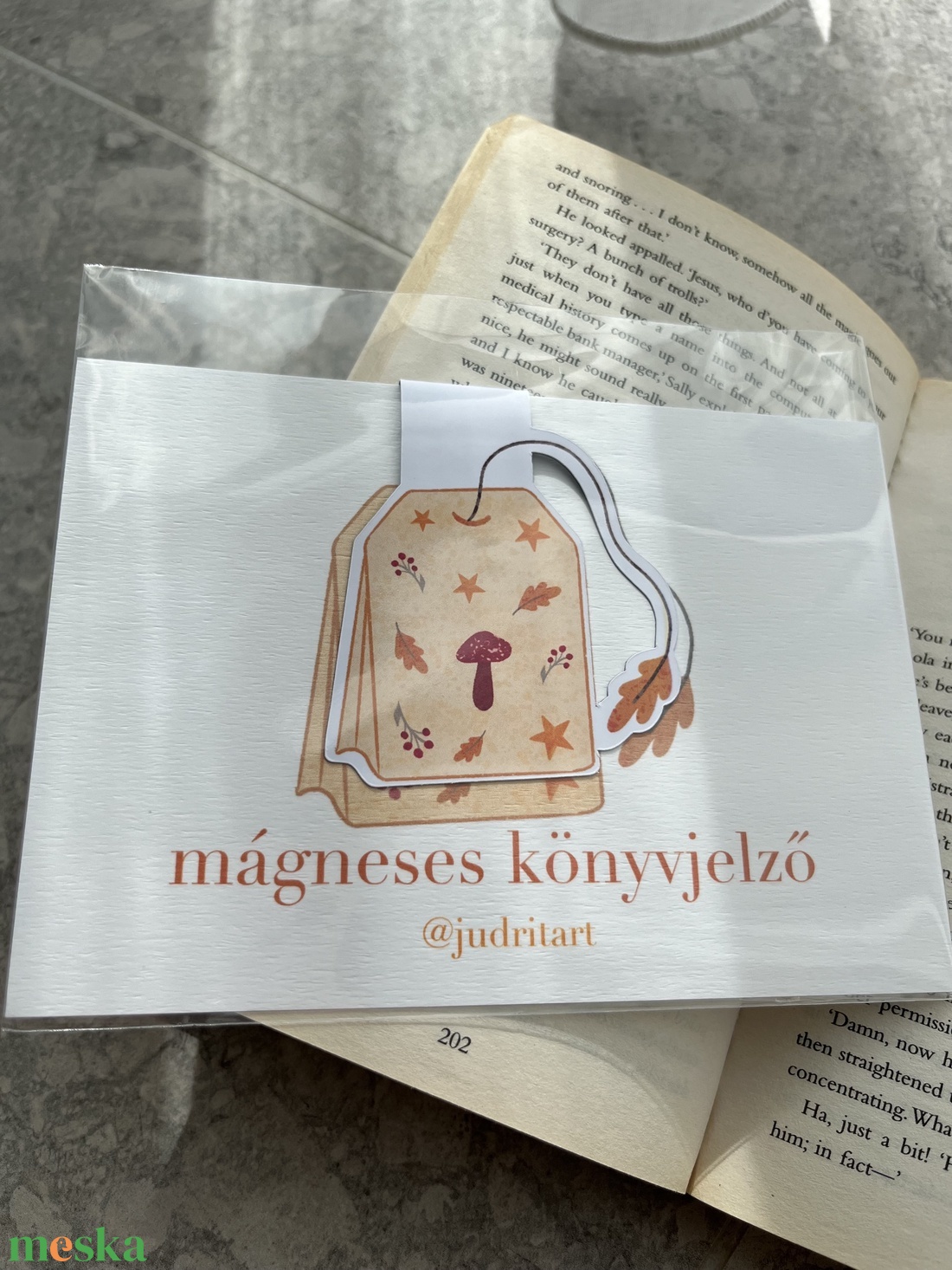 Teafilter - mágneses könyvjelző  - könyv & zene - könyvjelző - Meska.hu