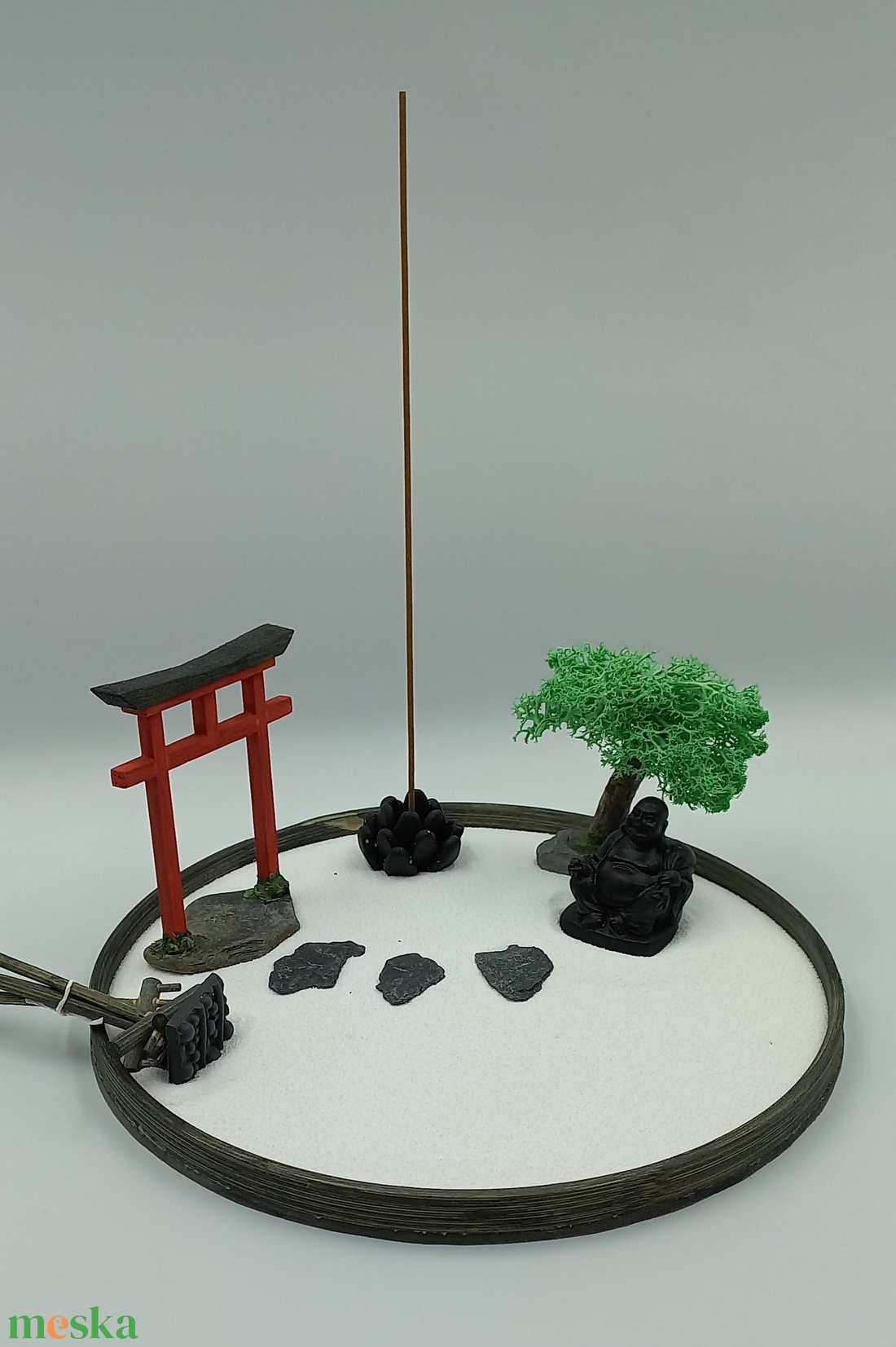 Japán kert (nagy)- fával, torii kapuval, Buddhával és füstölővel - diy (csináld magad) - egységcsomag - Meska.hu