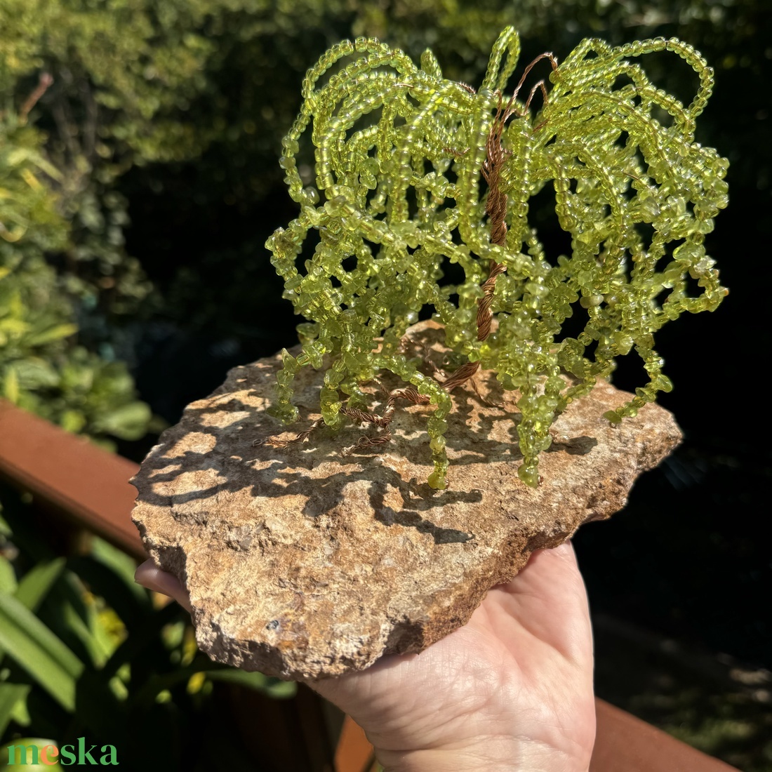 Bonsai kristály Ékszerfa szerencsefa, életfa, pénzfa, kristályfa zöld peridot kvarc kövekből drágakő fa - otthon & életmód - dekoráció - asztal és polc dekoráció - gyöngyfa, ásványfa - Meska.hu