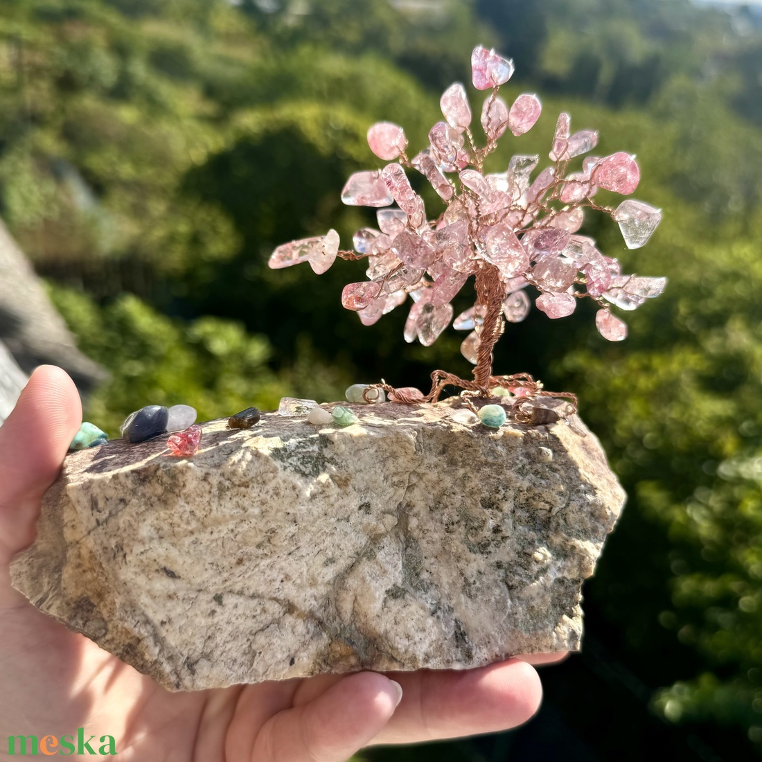 Bonsai kristály Ékszerfa szerencsefa, életfa, pénzfa, kristályfa piros cseresznye kvarc kövekből drágakő fa - otthon & életmód - dekoráció - asztal és polc dekoráció - gyöngyfa, ásványfa - Meska.hu