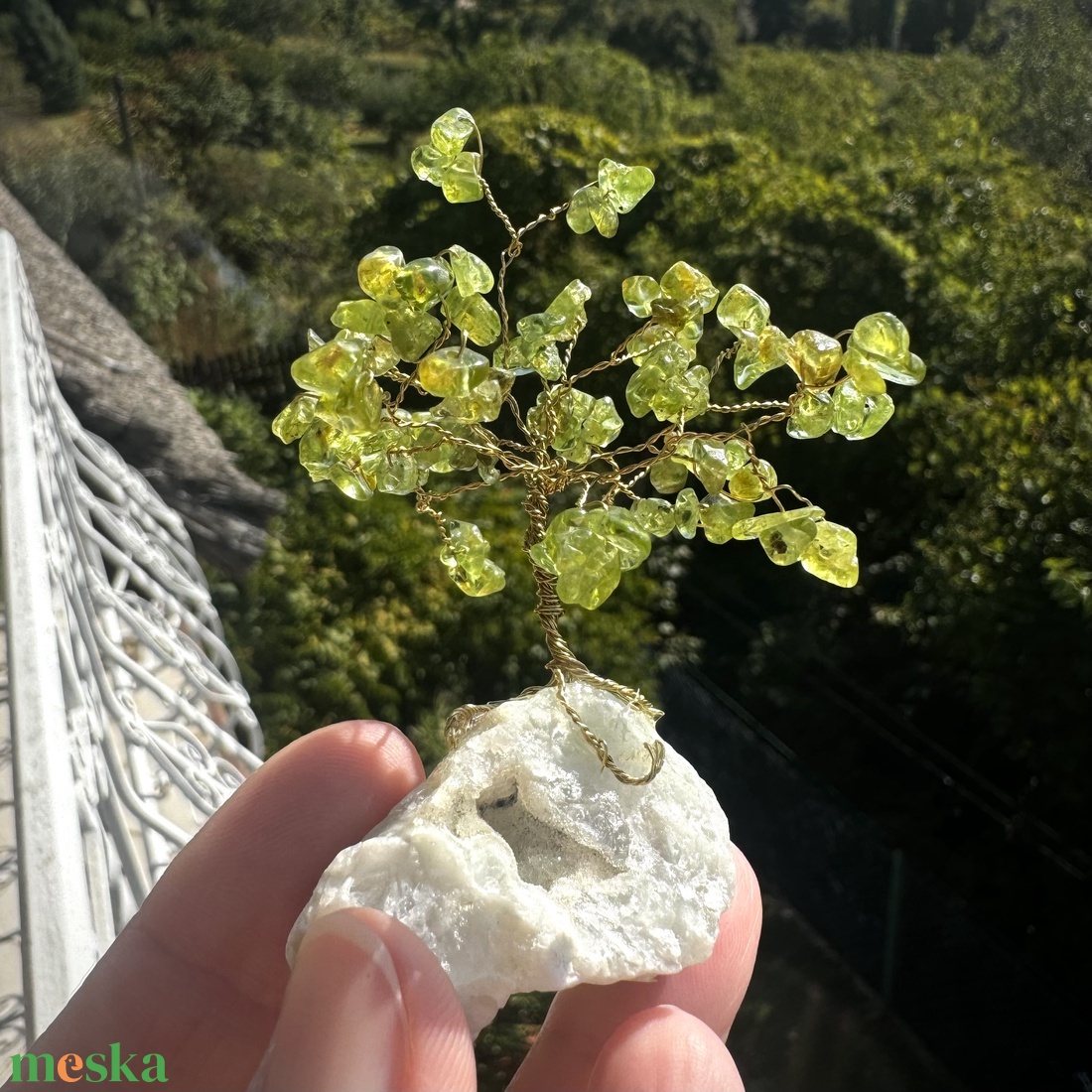 Mini Bonsai Kistály Ékszerfa szerencsefa, életfa, pénzfa, kristályfa peridot kvarc kövekből drágakő fa - otthon & életmód - dekoráció - asztal és polc dekoráció - gyöngyfa, ásványfa - Meska.hu