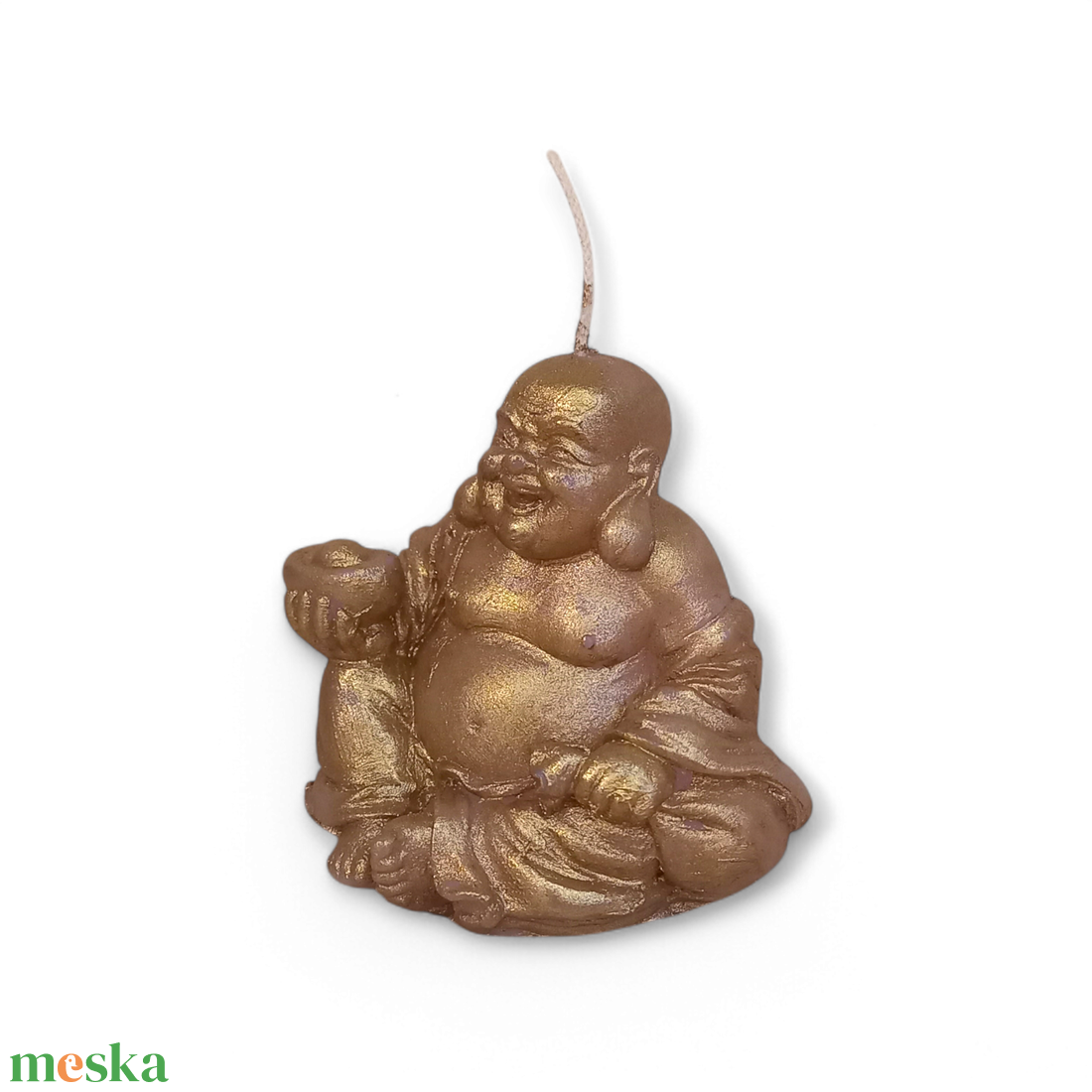 Arany nevető Buddha gyertya - otthon & életmód - gyertya, illat, aroma - gyertya - Meska.hu