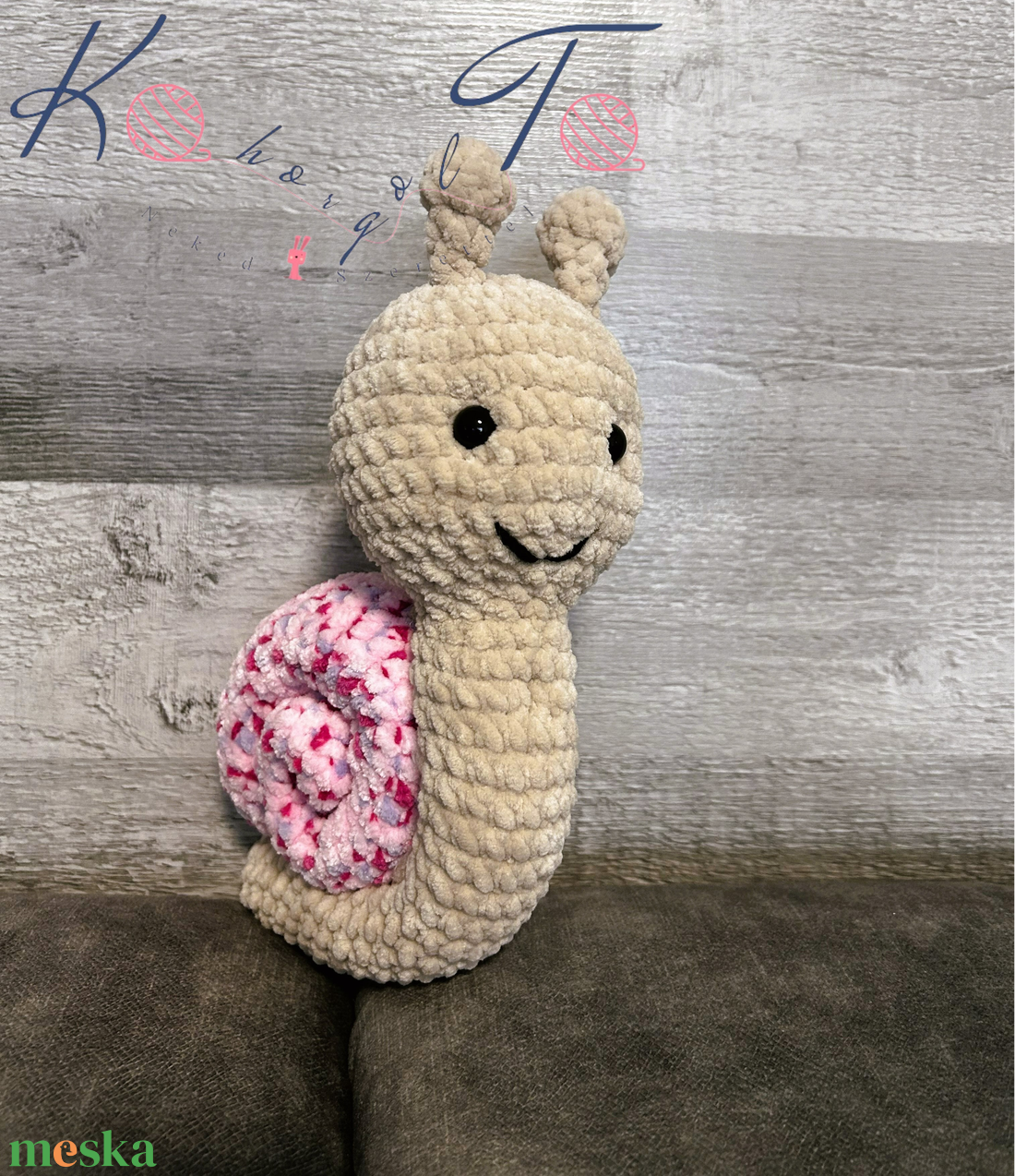 26 cm-es amigurumi horgolt csiga - játék & sport - plüssállat & játékfigura - csiga - Meska.hu