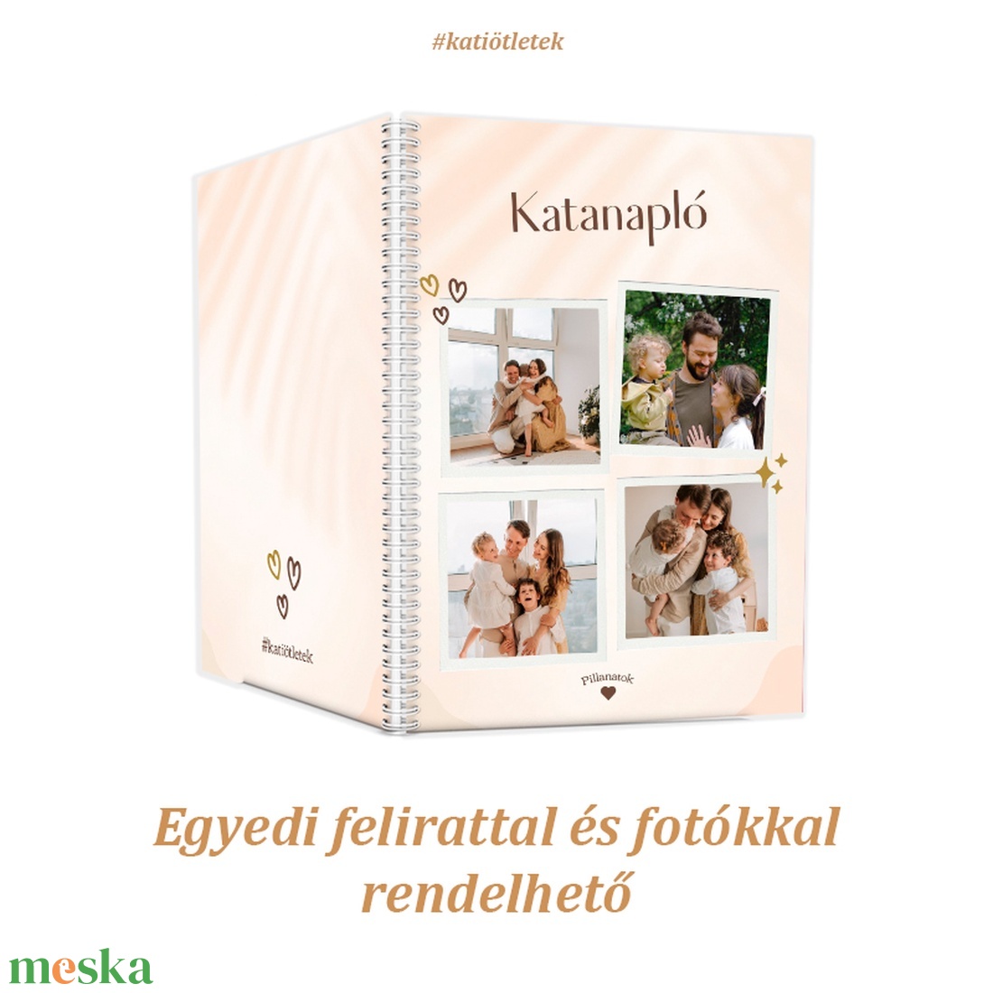 0/Egyedi felirattal és fotókkal rendelhető spirálos A/5 napló - könyv & zene - könyv - Meska.hu