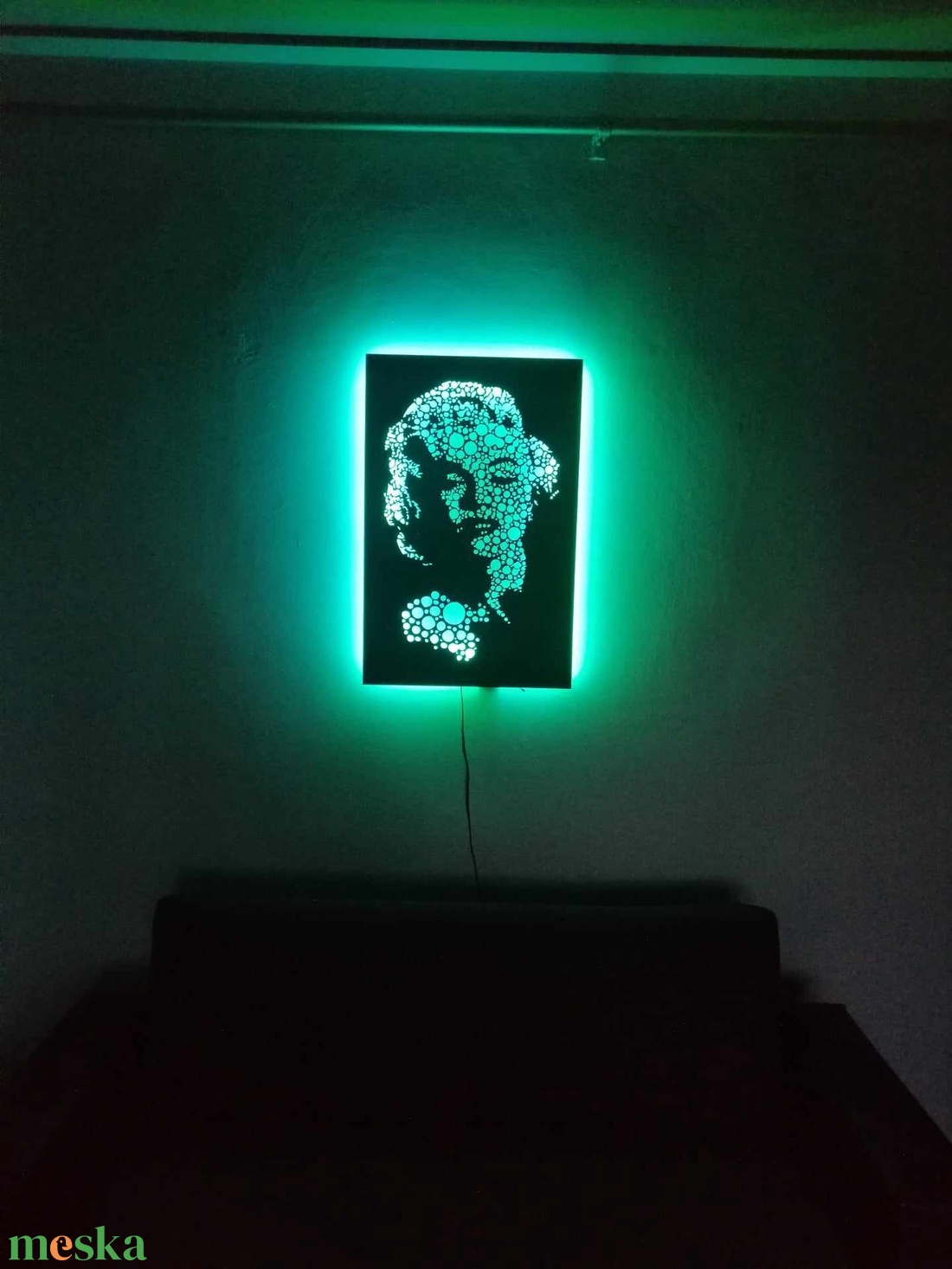 MARILYN MONROE led-es háttér világítású falikép - otthon & lakás - dekoráció - fali és függő dekoráció - falra akasztható dekor - Meska.hu