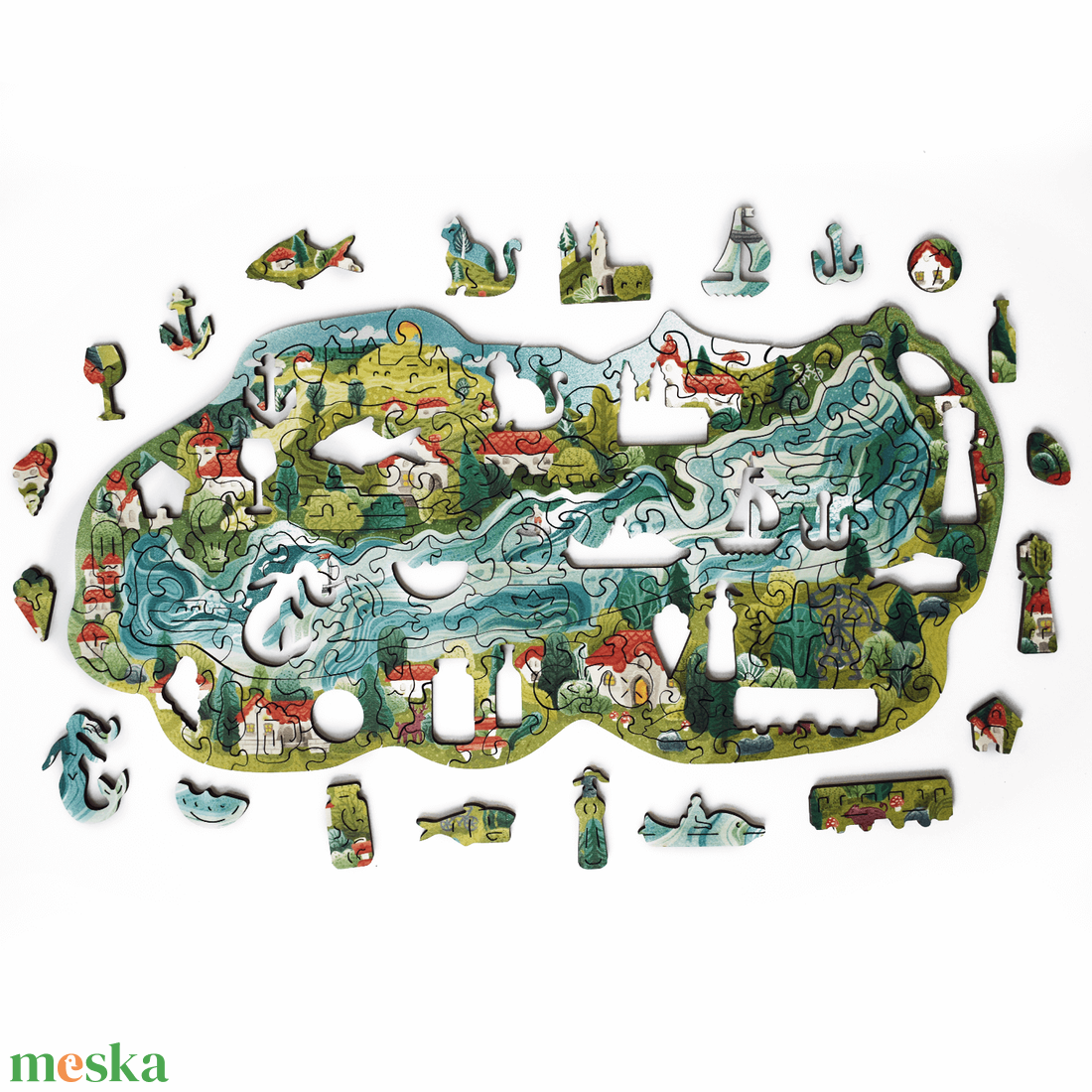 Balaton fa kirakó - játék & sport - puzzle - kirakó, kocka kirakó - Meska.hu