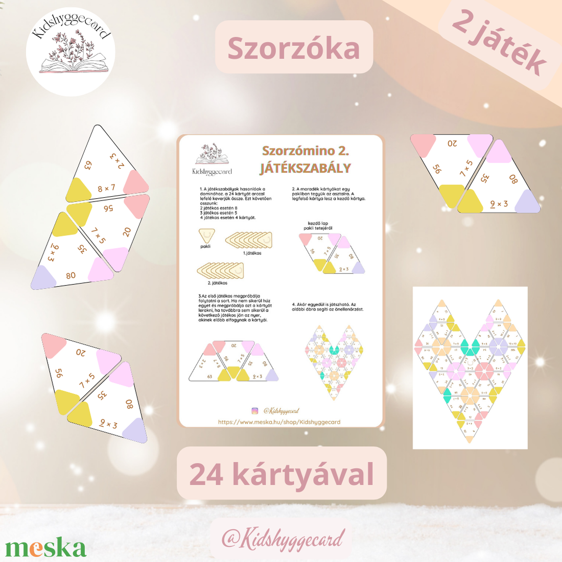 Szorzóka szorzás domino - játék & sport - készségfejlesztő és logikai játék - logikai játékok - Meska.hu