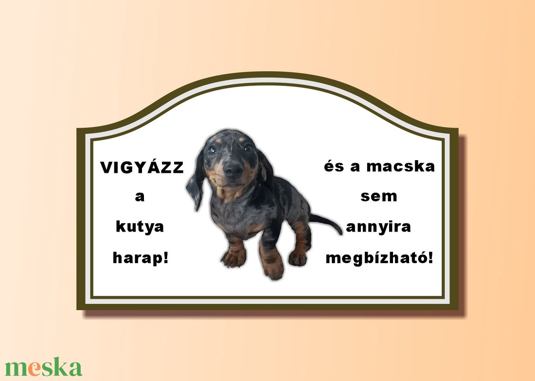 kutyatábla - vicces szöveggel. - otthon & életmód - ház & kert - házszám - Meska.hu