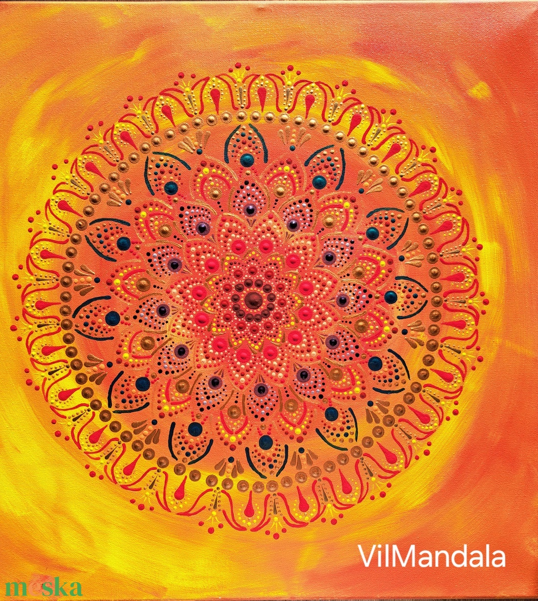 Tulipános napnyugta  - otthon & életmód - dekoráció - spiritualitás - mandala - Meska.hu