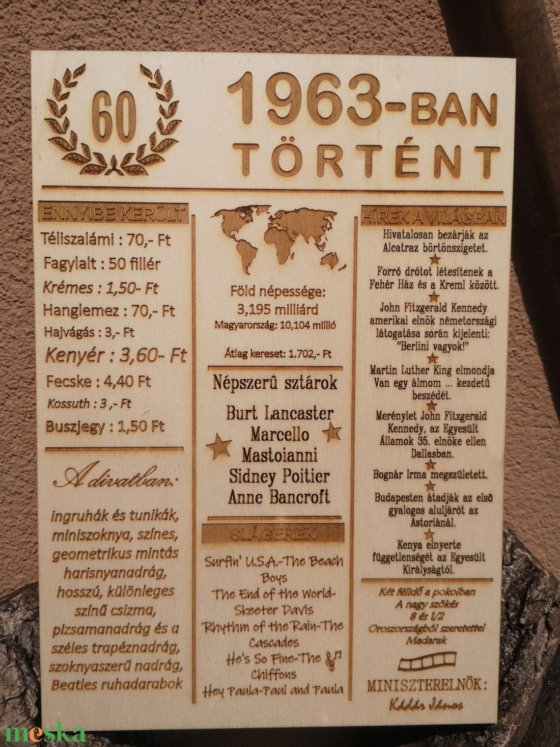 60 éves jubileum, azaz 1963-ban történt - otthon & életmód - dekoráció - kép & falikép - táblakép - Meska.hu