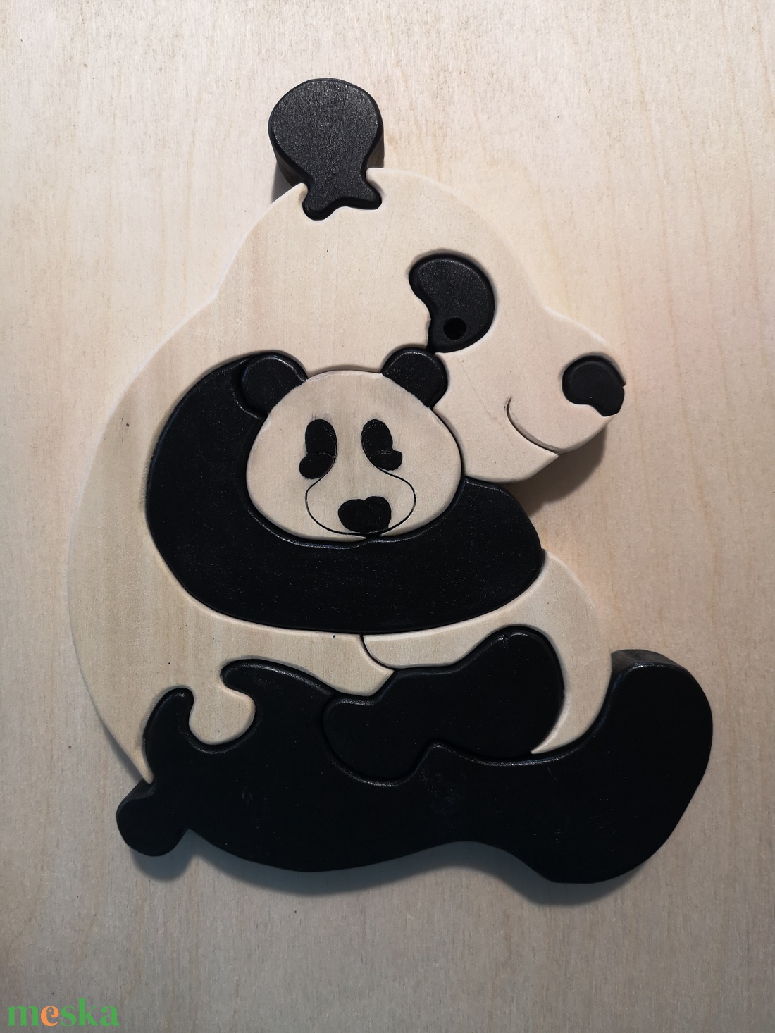 Panda puzzle - játék & sport - készségfejlesztő és logikai játék - montessori szivárvány, waldorf játékok - Meska.hu