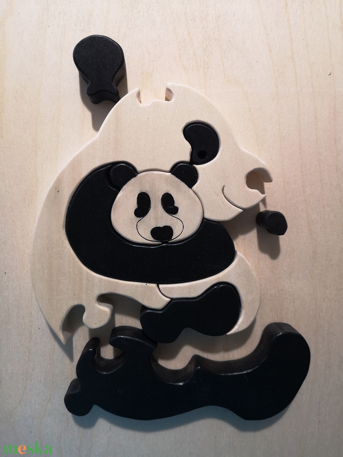 Panda puzzle - játék & sport - készségfejlesztő és logikai játék - montessori szivárvány, waldorf játékok - Meska.hu